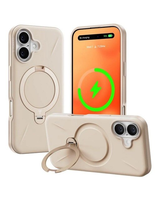 Imagem 0 de Capa Torras Ostand Spin Fusion com MagSafe para iPhone 16 - Desert Gold