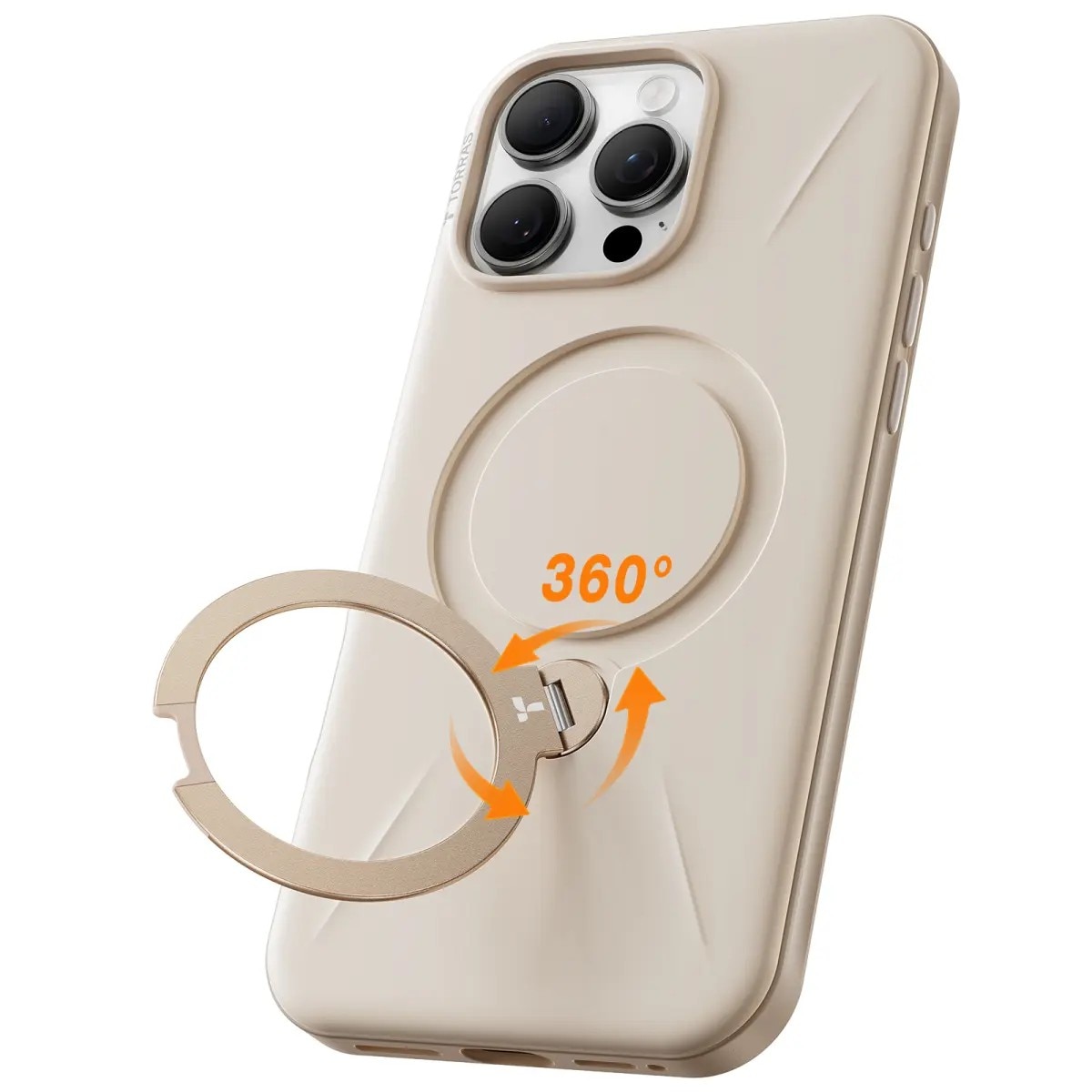 Capa Torras Ostand Spin Fusion com MagSafe para iPhone 16 Pro Max - Desert Gold 2