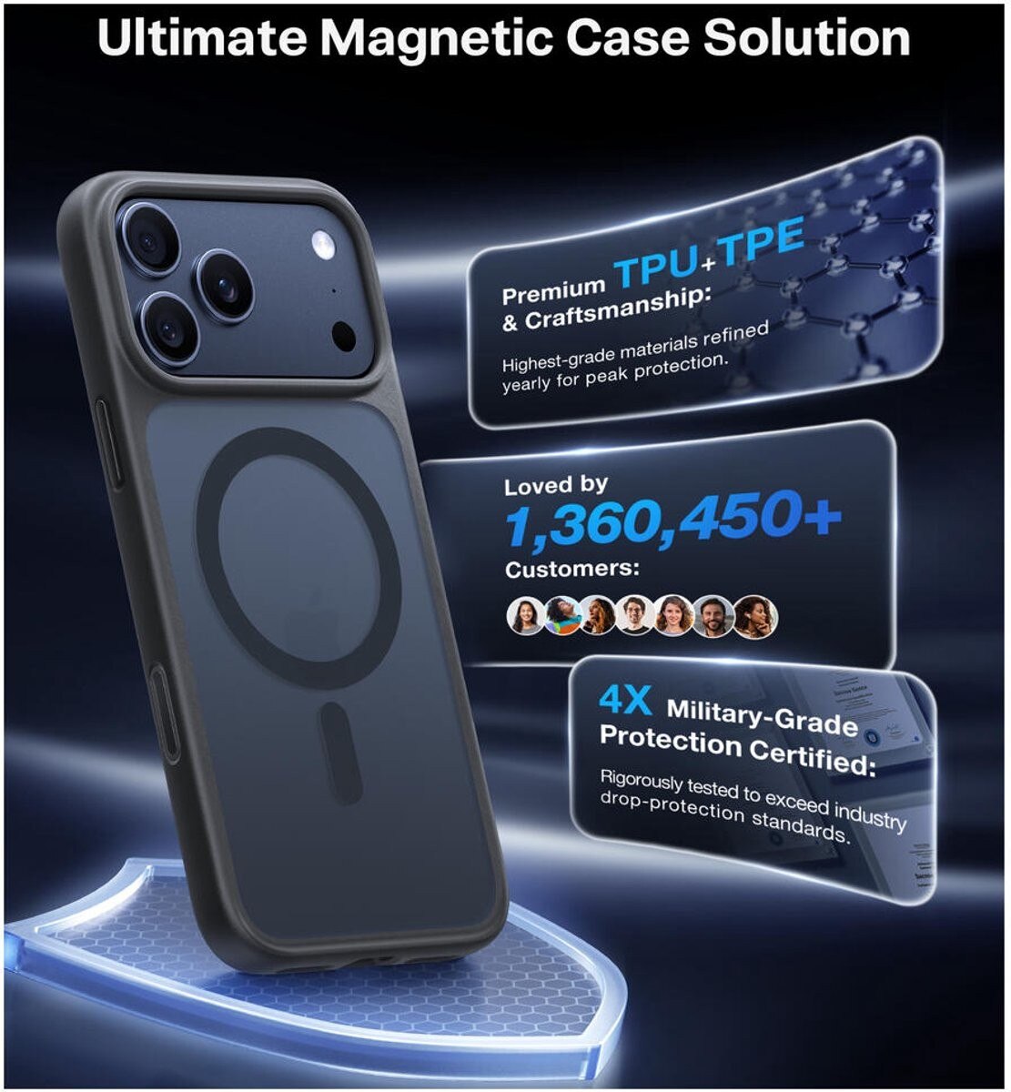 Capa Torras Guardian MG Iphone 17 Pro Max - Preto Preto-3