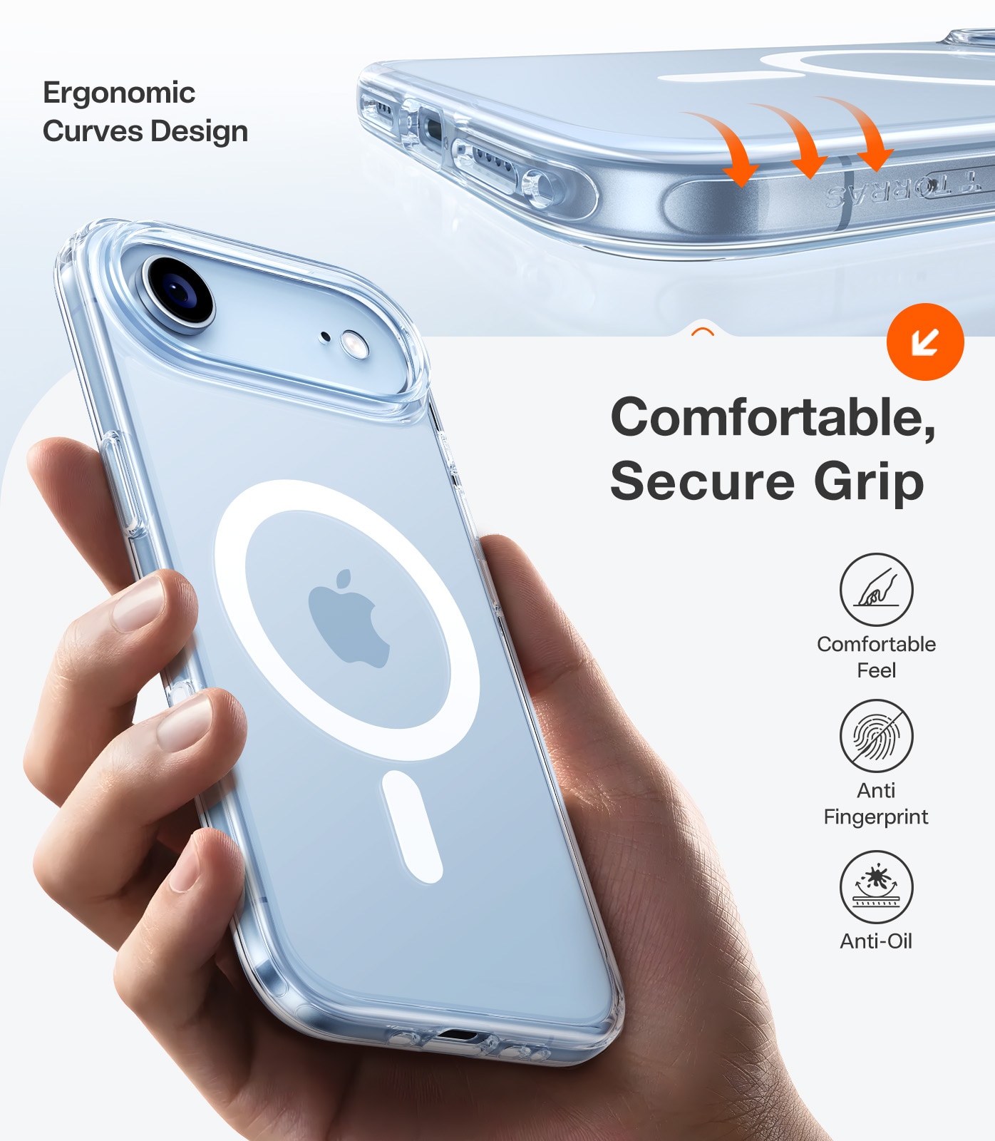 Capa Torras Guardian iPhone Air com MagSafe - Clear Transparente-6