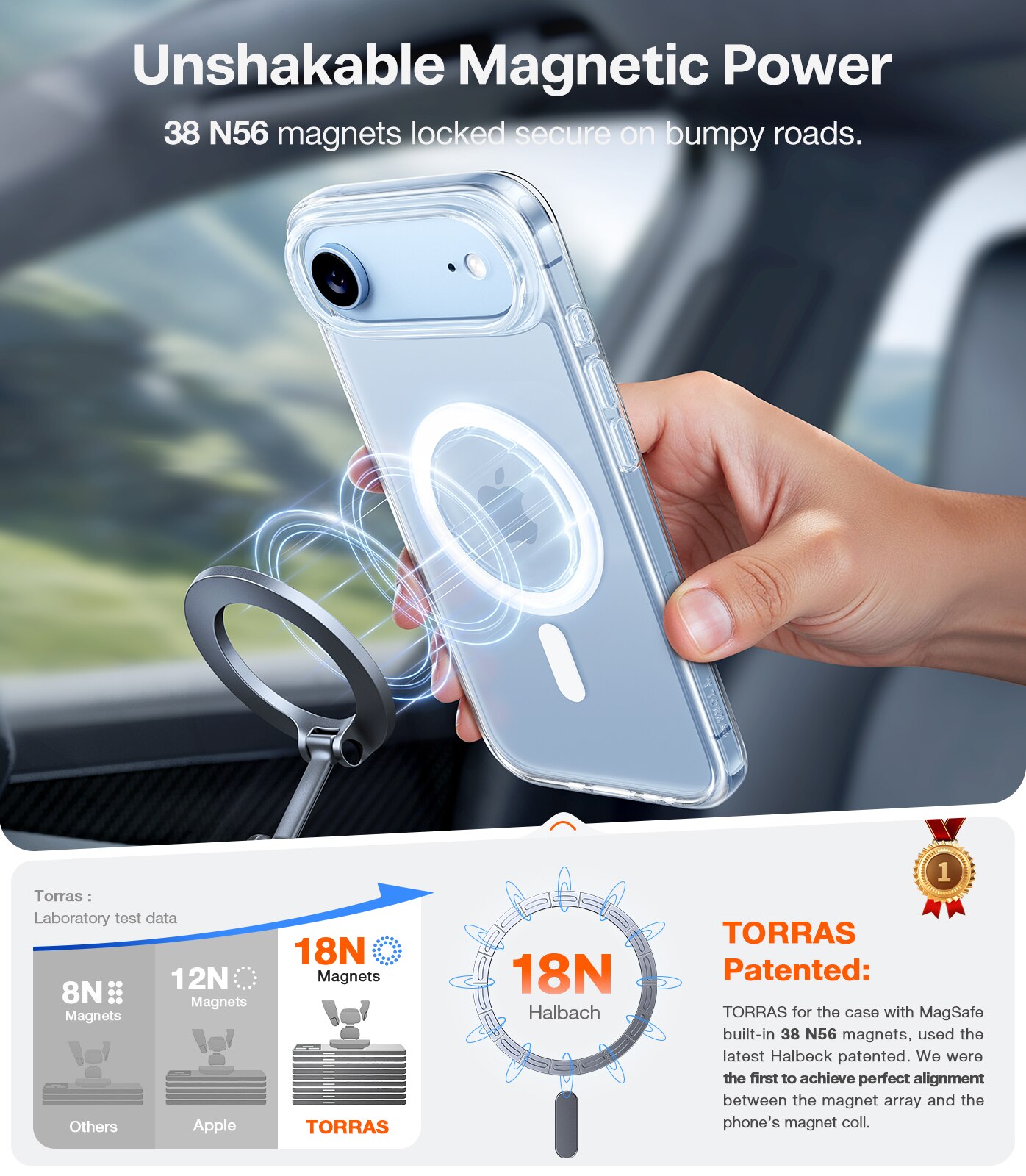 Capa Torras Guardian iPhone Air com MagSafe - Clear Transparente-7