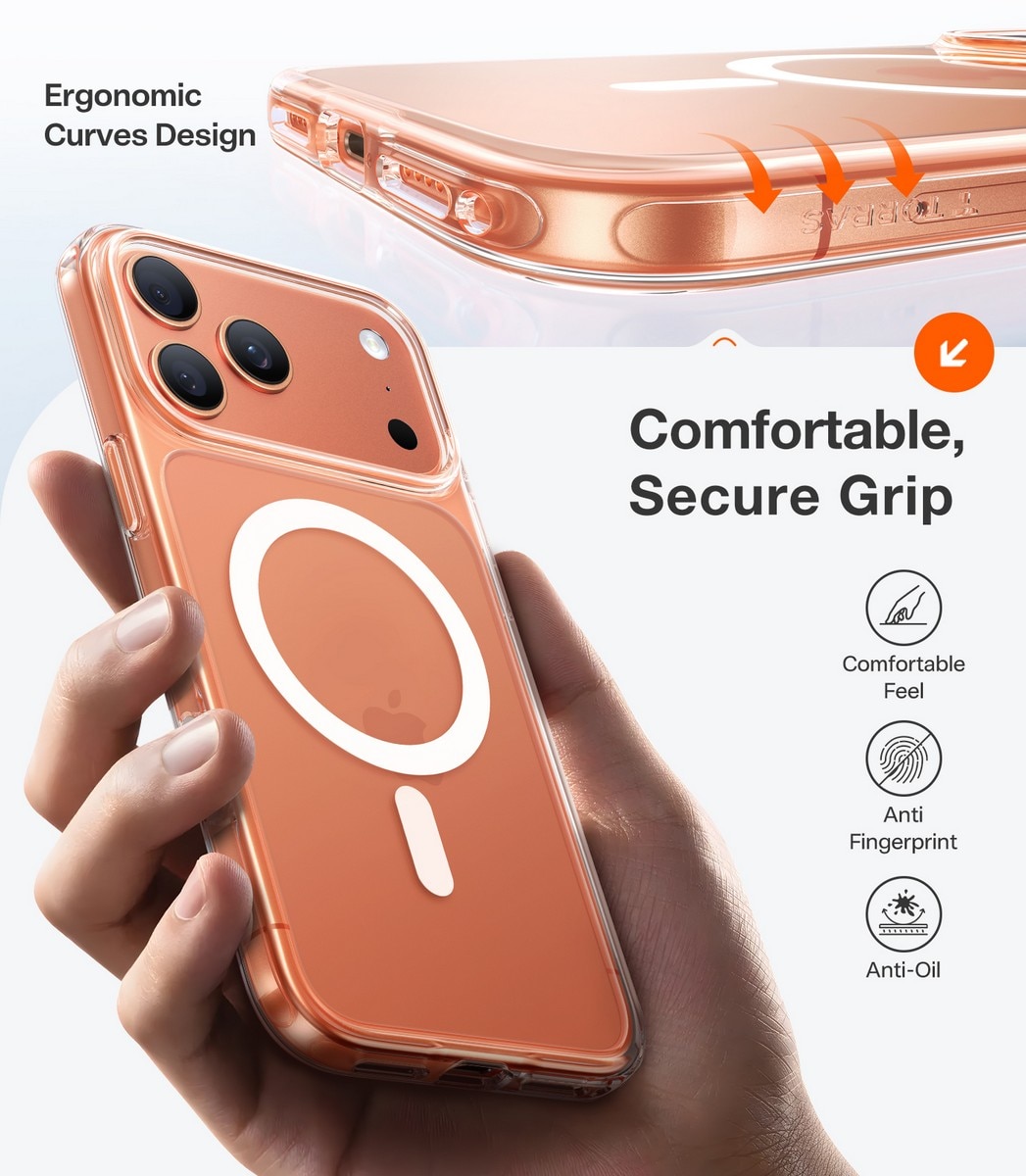 Capa Torras Guardian iPhone 17 Pro Max com MagSafe - Clear Transparente-3