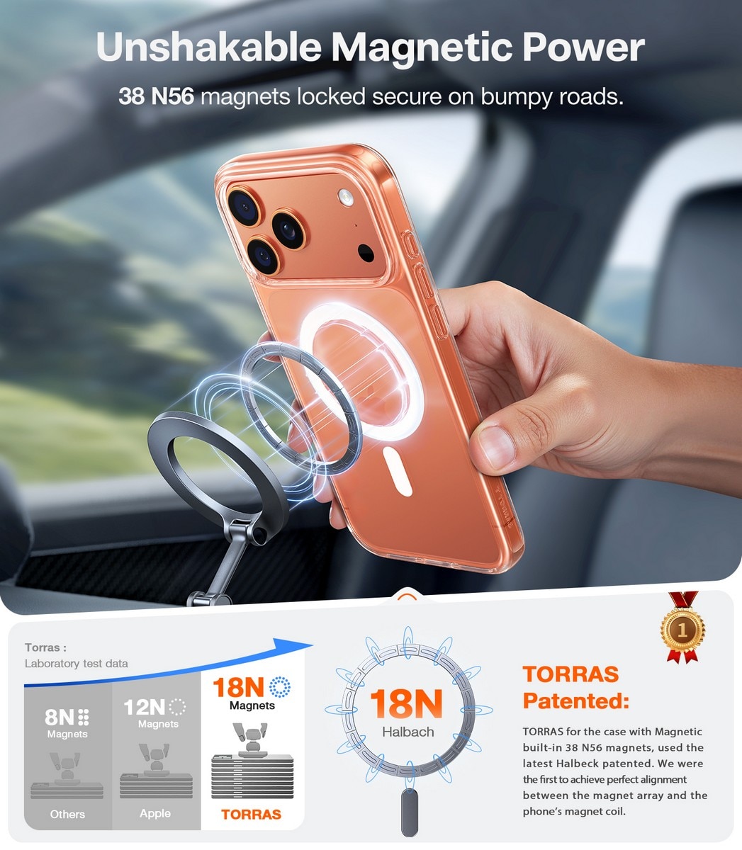 Capa Torras Guardian iPhone 17 Pro Max com MagSafe - Clear Transparente-4