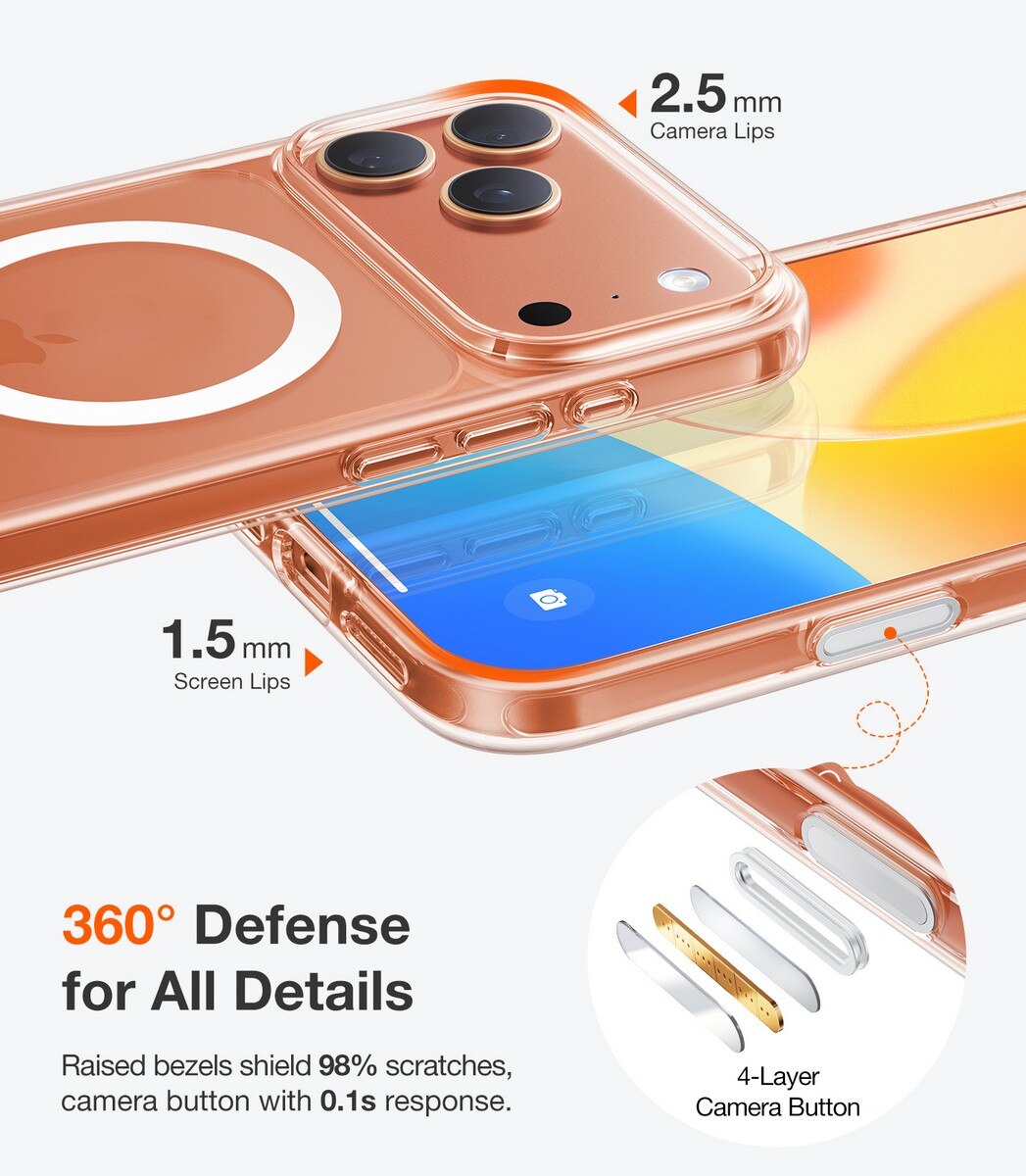 Capa Torras Guardian iPhone 17 Pro Max com MagSafe - Clear Transparente-5