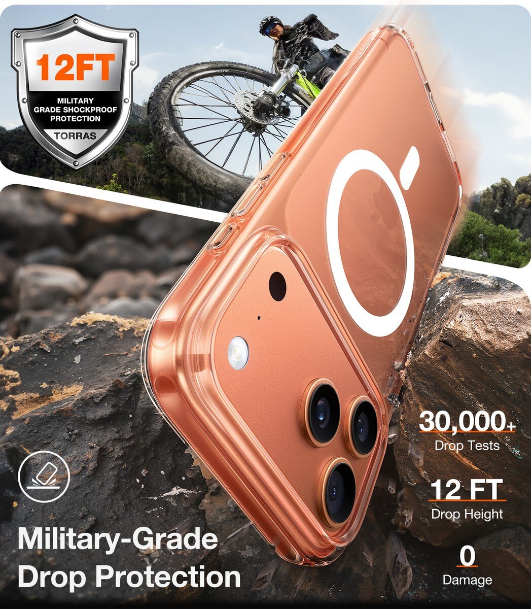 Capa Torras Guardian iPhone 17 Pro Max com MagSafe - Clear Transparente-6