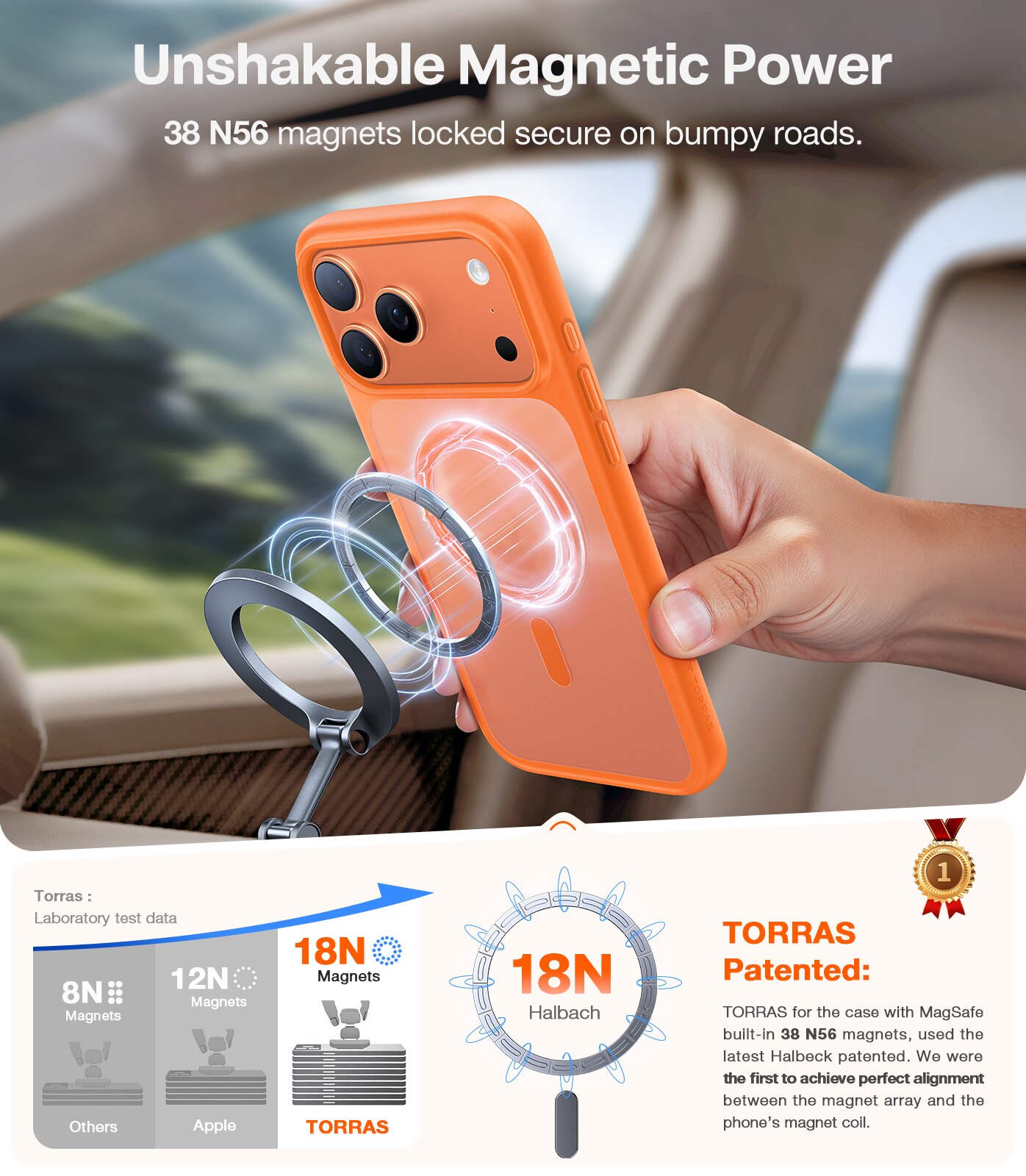 Capa Torras Guardian iPhone 17 Pro com MagSafe - Laranja Laranja-7