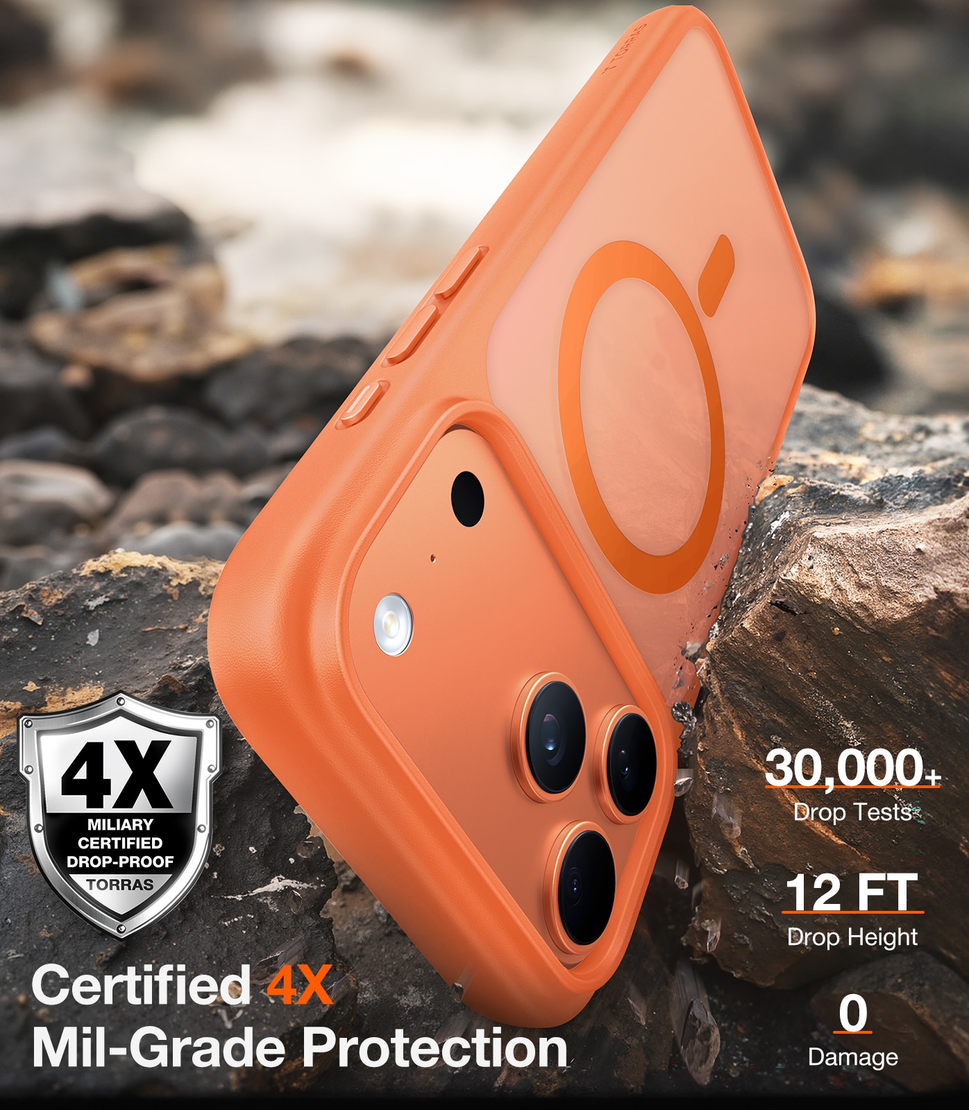 Capa Torras Guardian iPhone 17 Pro com MagSafe - Laranja Laranja-10