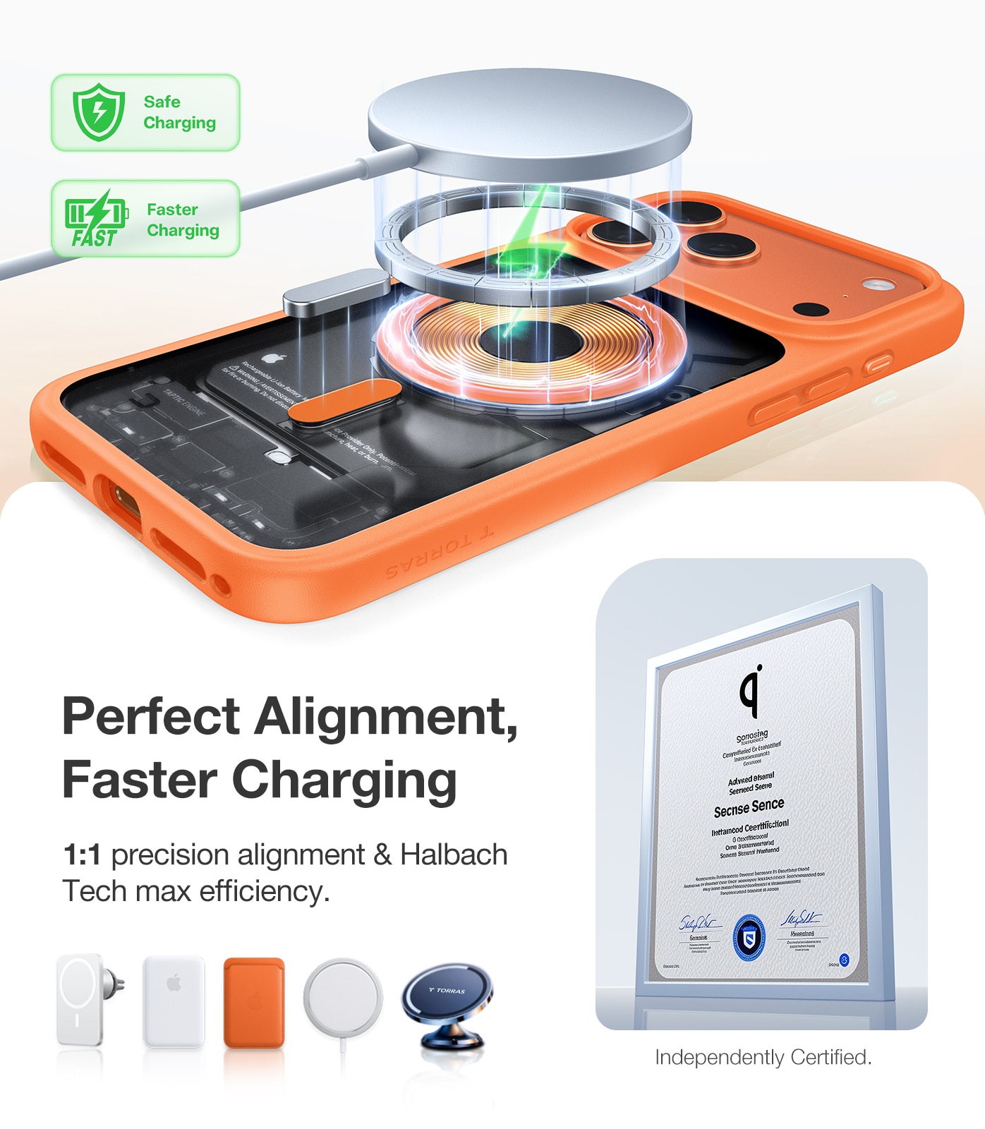 Capa Torras Guardian iPhone 17 Pro Max com MagSafe - Laranja Laranja-5