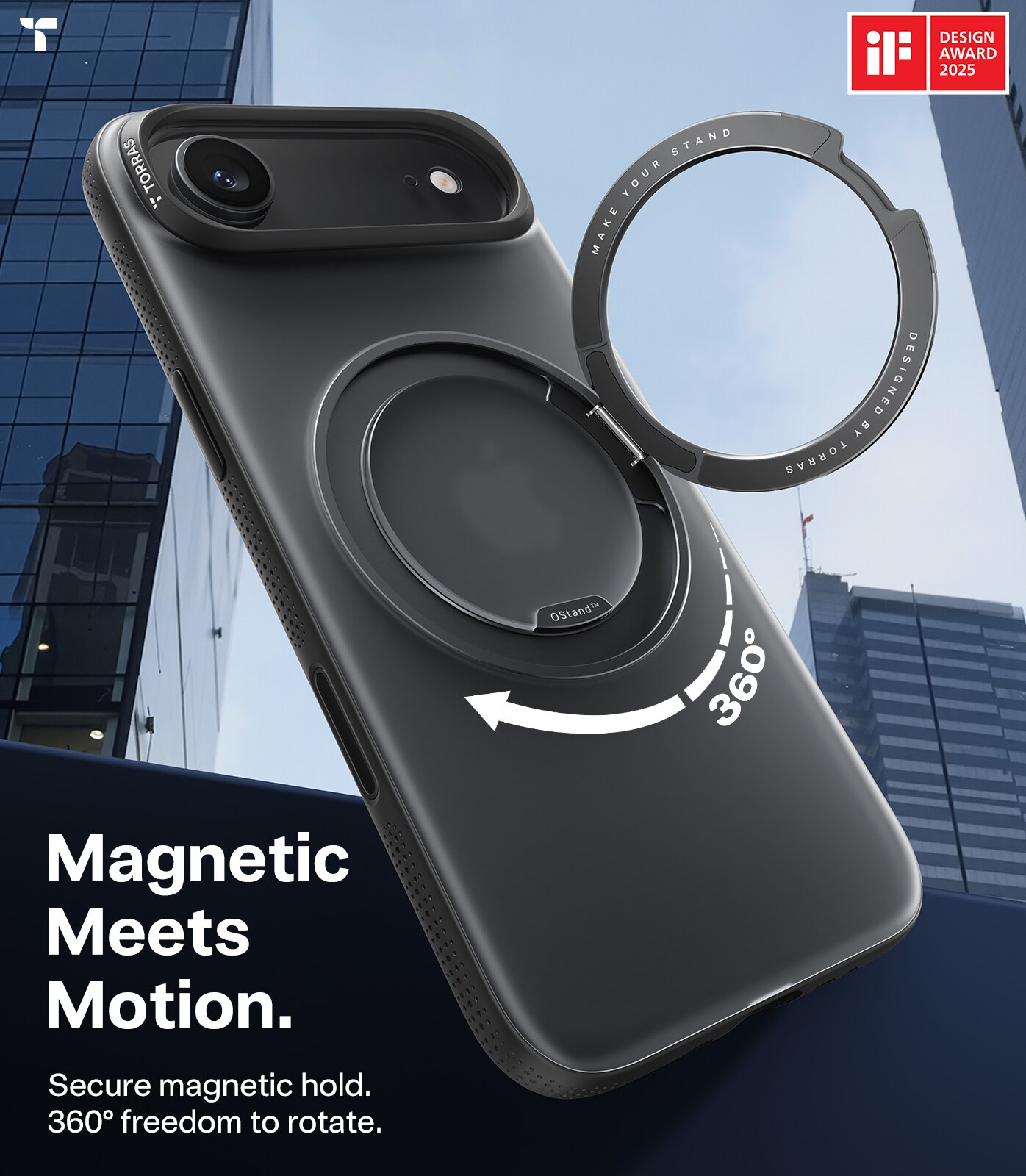 Capa Torras Ostand R Fitness iPhone Air - Preto Preto-4