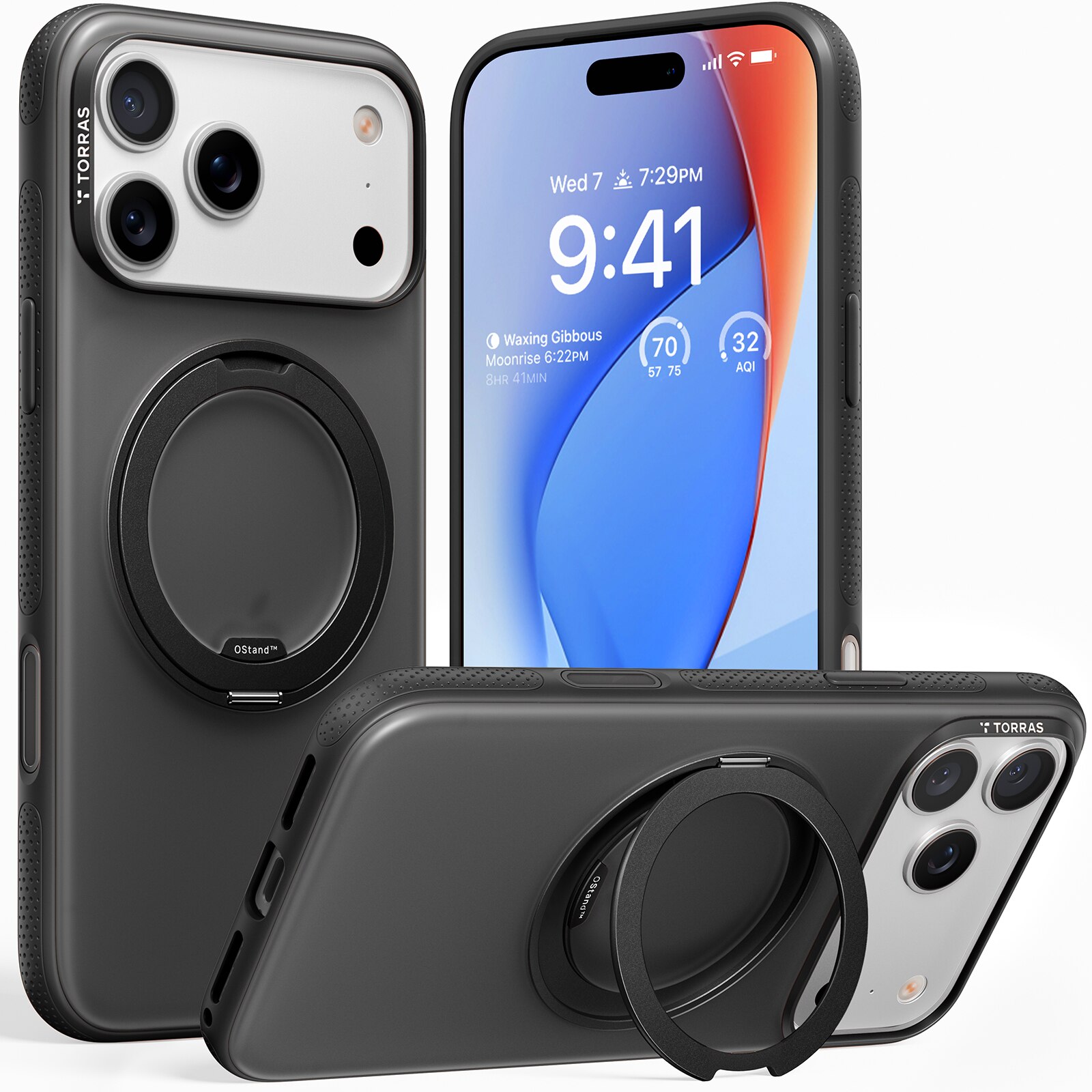 Capa Torras Ostand R Fitness iPhone 17 Pro Max - Preto Preto-2