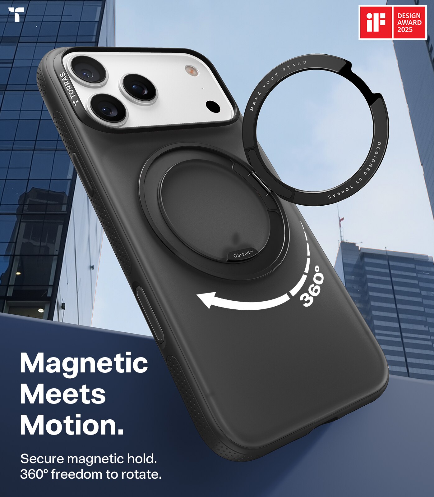 Capa Torras Ostand R Fitness iPhone 17 Pro Max - Preto Preto-4