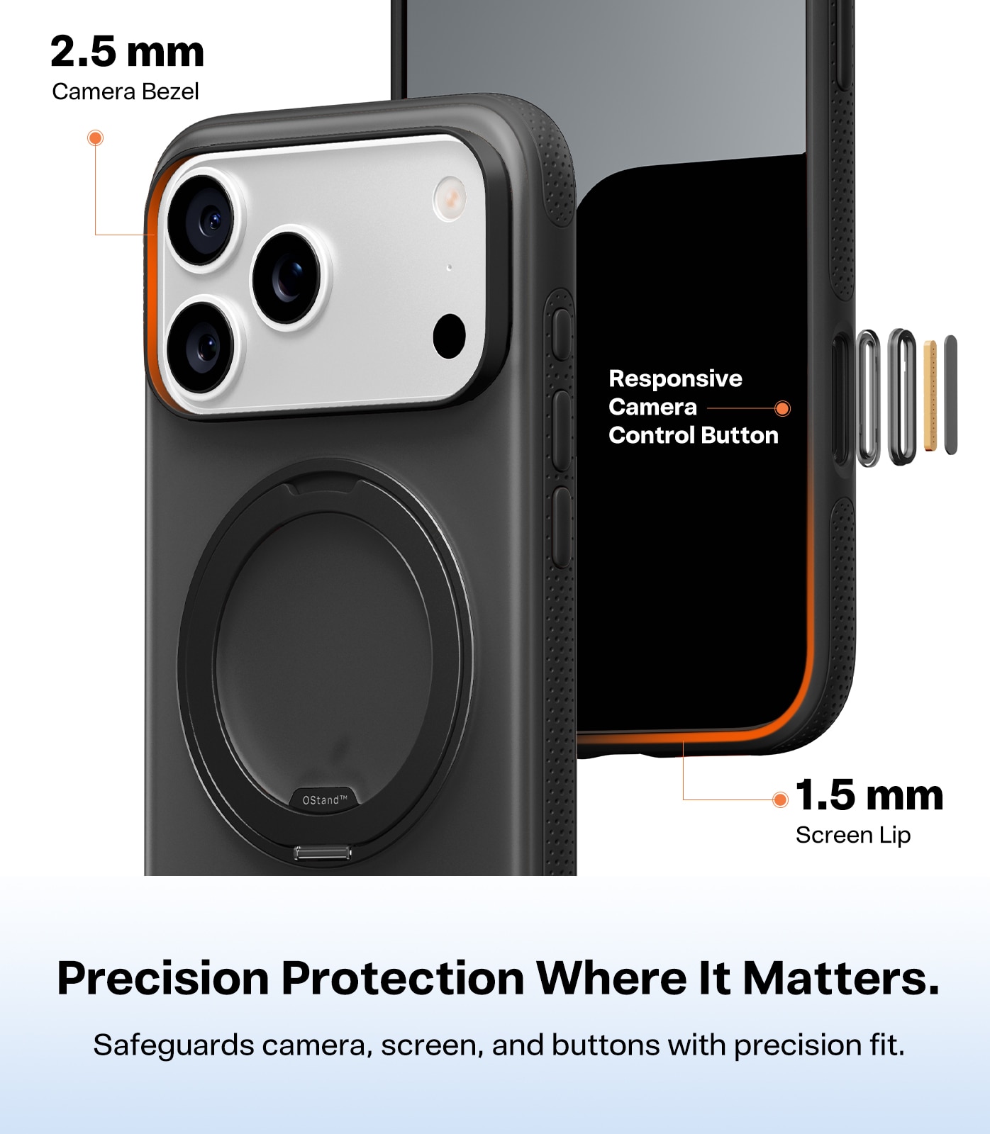 Capa Torras Ostand R Fitness iPhone 17 Pro Max - Preto Preto-5