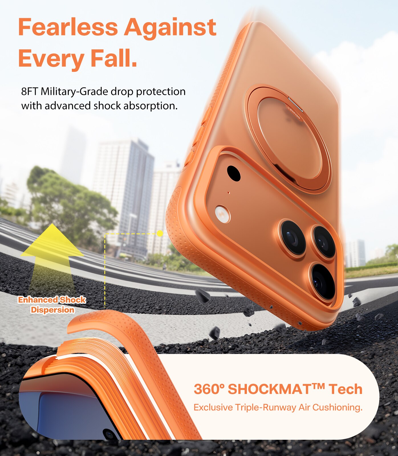 Capa Torras Ostand R Fitness iPhone 17 Pro - Laranja Laranja-3