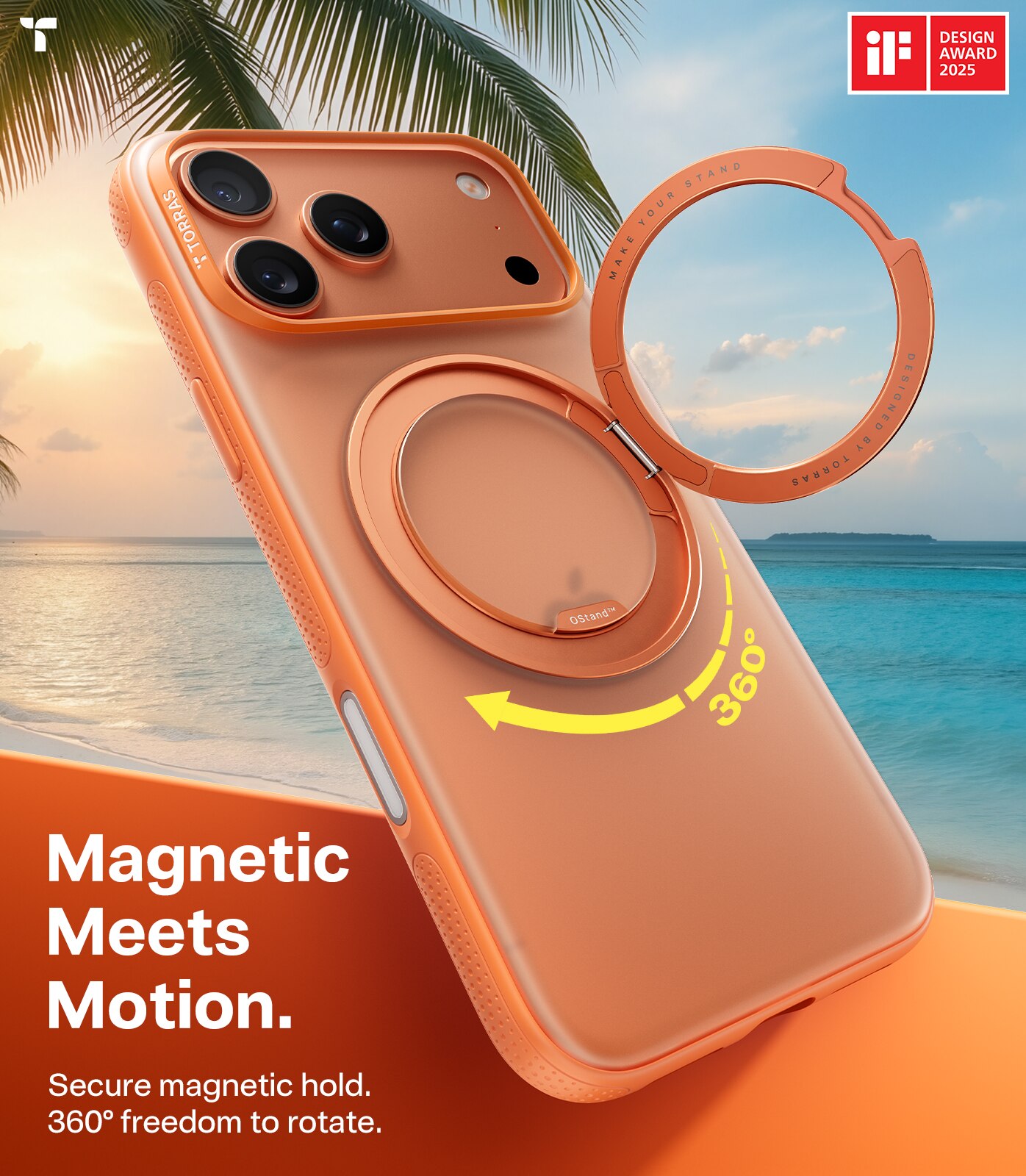 Capa Torras Ostand R Fitness iPhone 17 Pro - Laranja Laranja-4