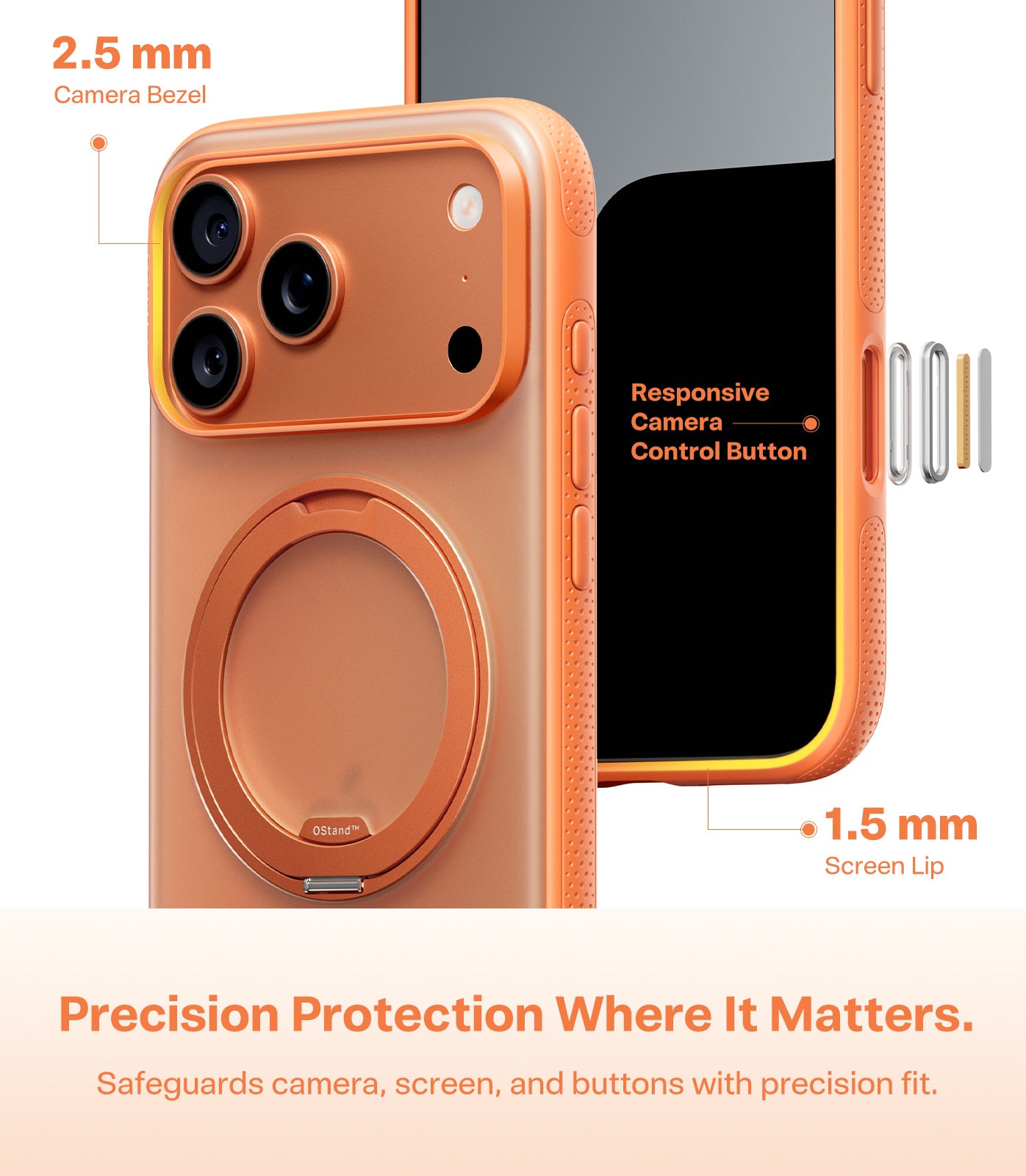 Capa Torras Ostand R Fitness iPhone 17 Pro - Laranja Laranja-5