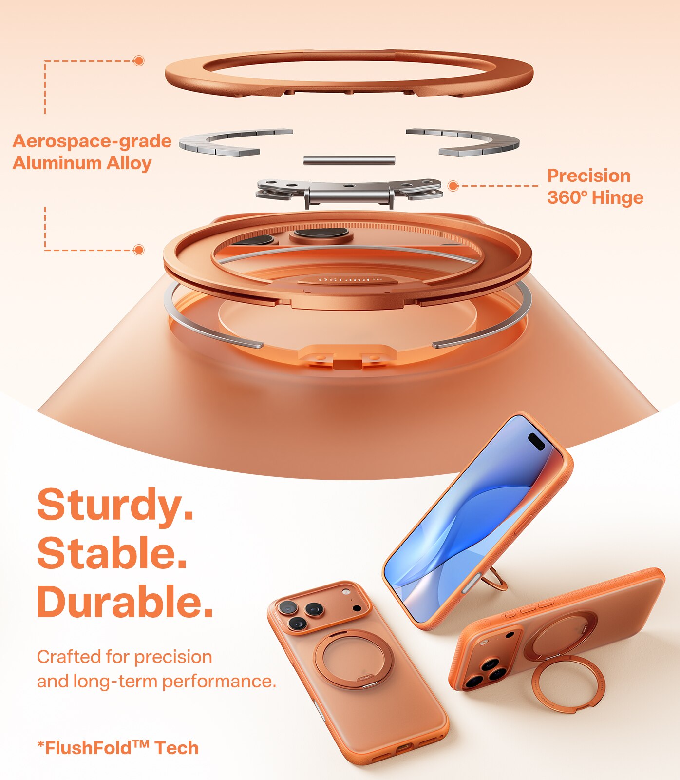 Capa Torras Ostand R Fitness iPhone 17 Pro - Laranja Laranja-7