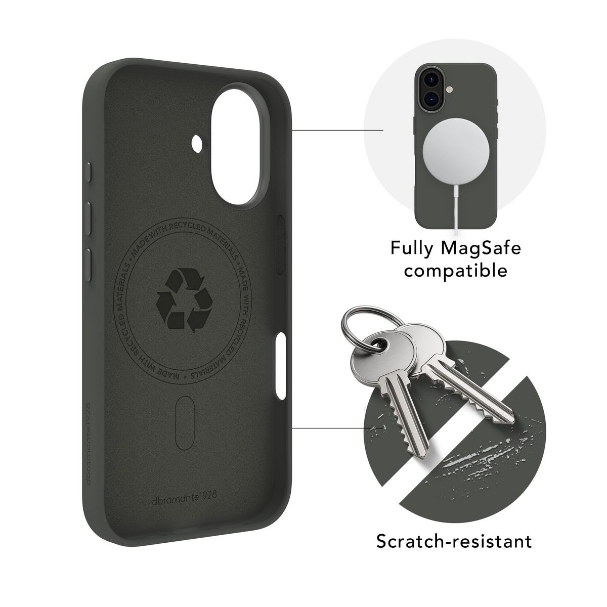 Capa Dbramante1928 iPhone 16 Roskilde Icon - Forest Shadow Verde-escuro-4