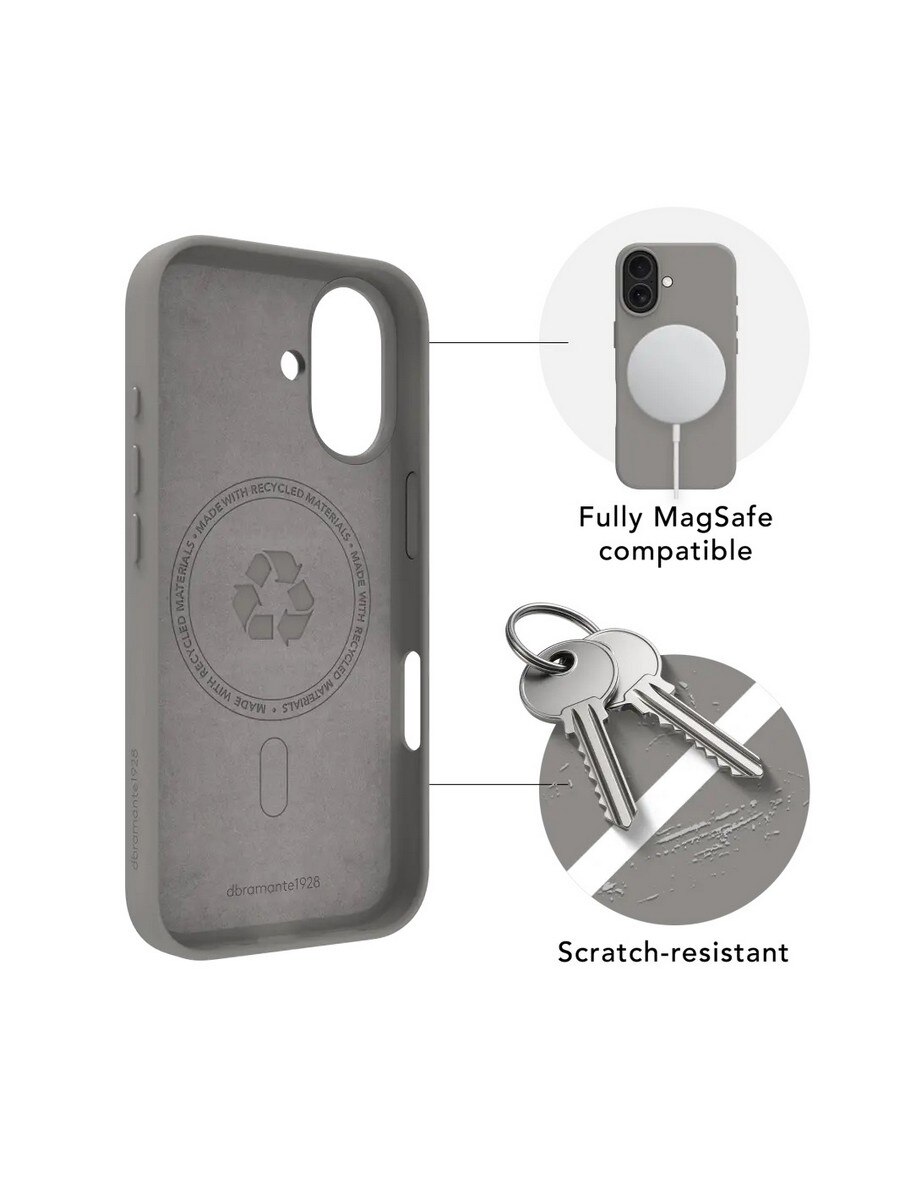 Capa Dbramante1928 iPhone 17 Roskilde Icon - River Stone Cinzento-claro-2