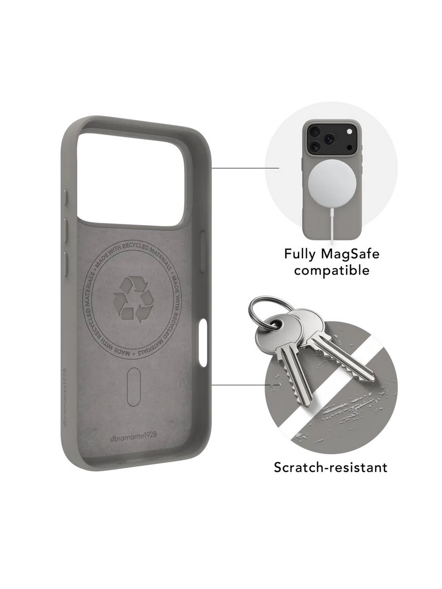 Capa Dbramante1928 iPhone 17 Pro Roskilde Icon - River Stone Cinzento-claro-2