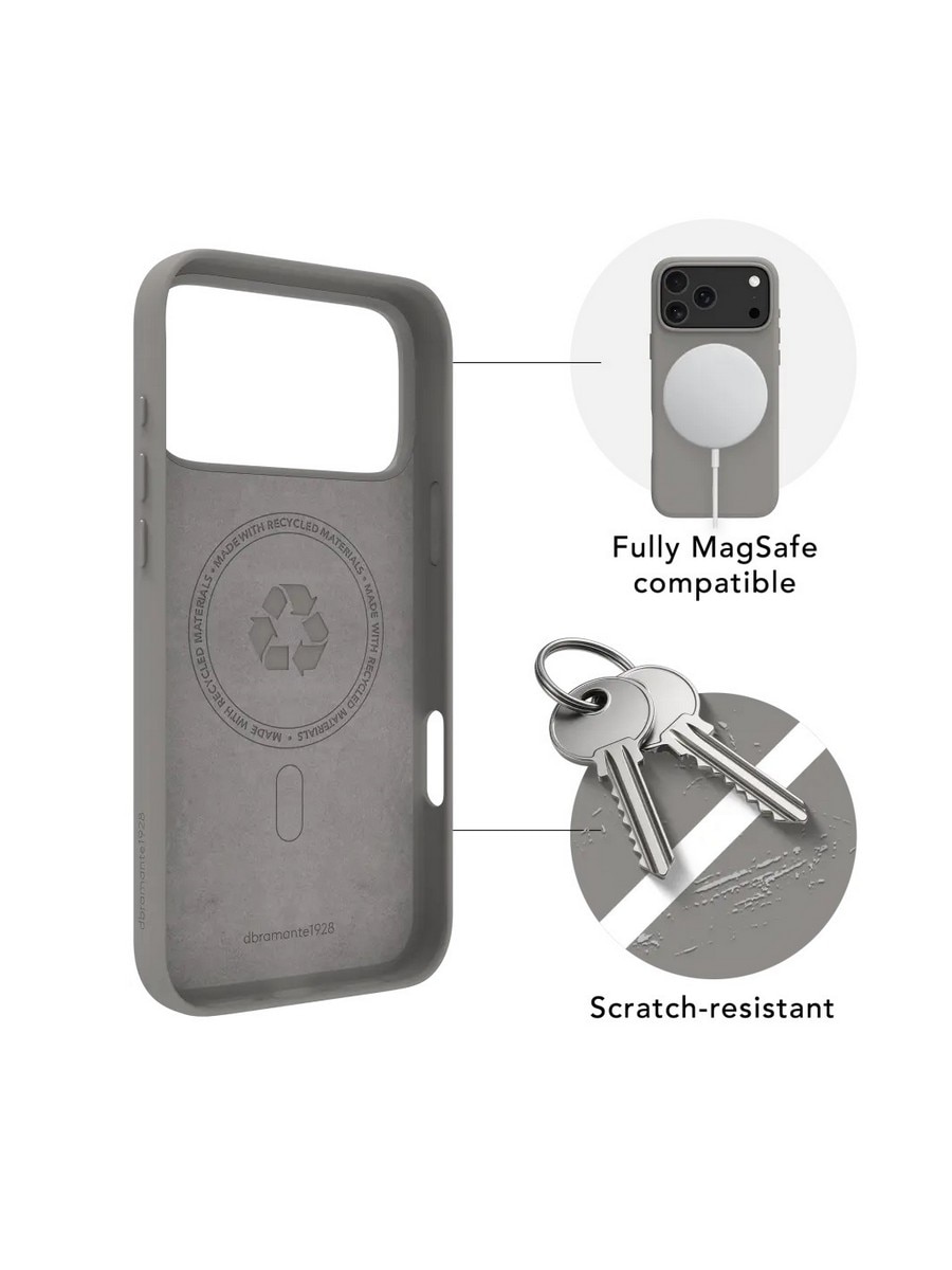 Capa Dbramante1928 iPhone 17 Pro Max Roskilde Icon - River Stone Cinzento-claro-2