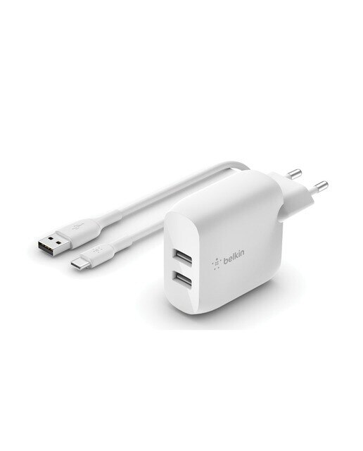 Carregador de Corrente Belkin 24W Dual GAN - Branco Branco-1