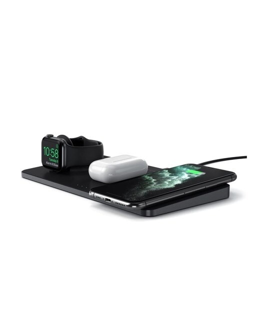 Base de Carregamento Satechi Trio Wireless Charg PAD - Preto 1