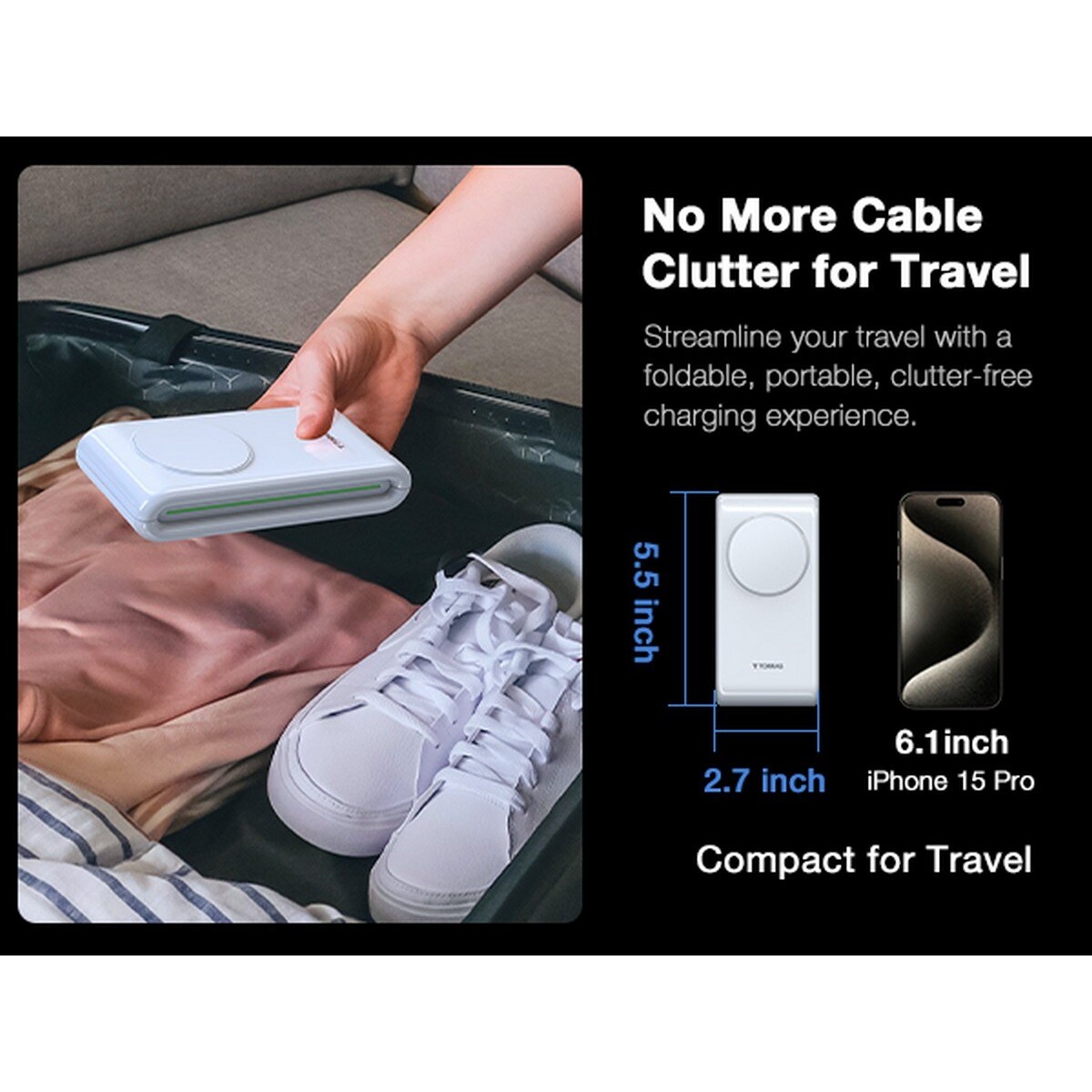 Estação de Carregamento MagSafe Wireless 3 em 1 com Arrefecimento 7