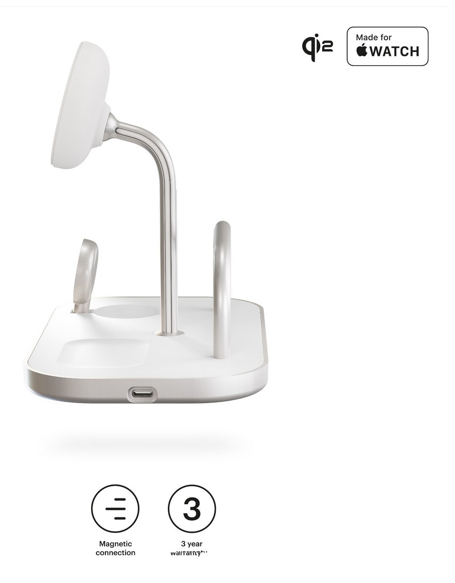 Carregador Sem Fios Otterbox Zens 4-in-1 - Branco Branco-8
