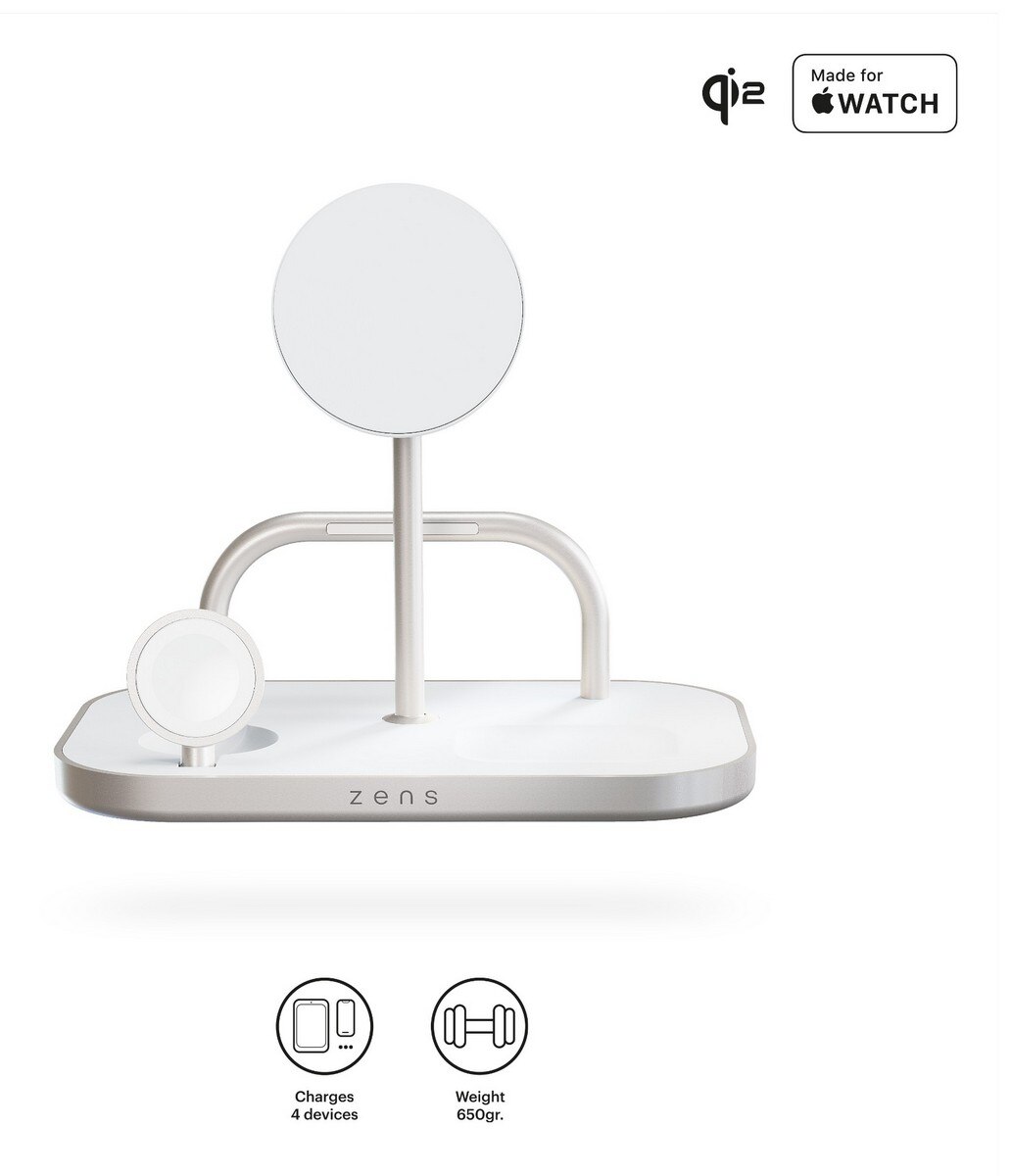 Carregador Sem Fios Otterbox Zens 4-in-1 - Branco Branco-11