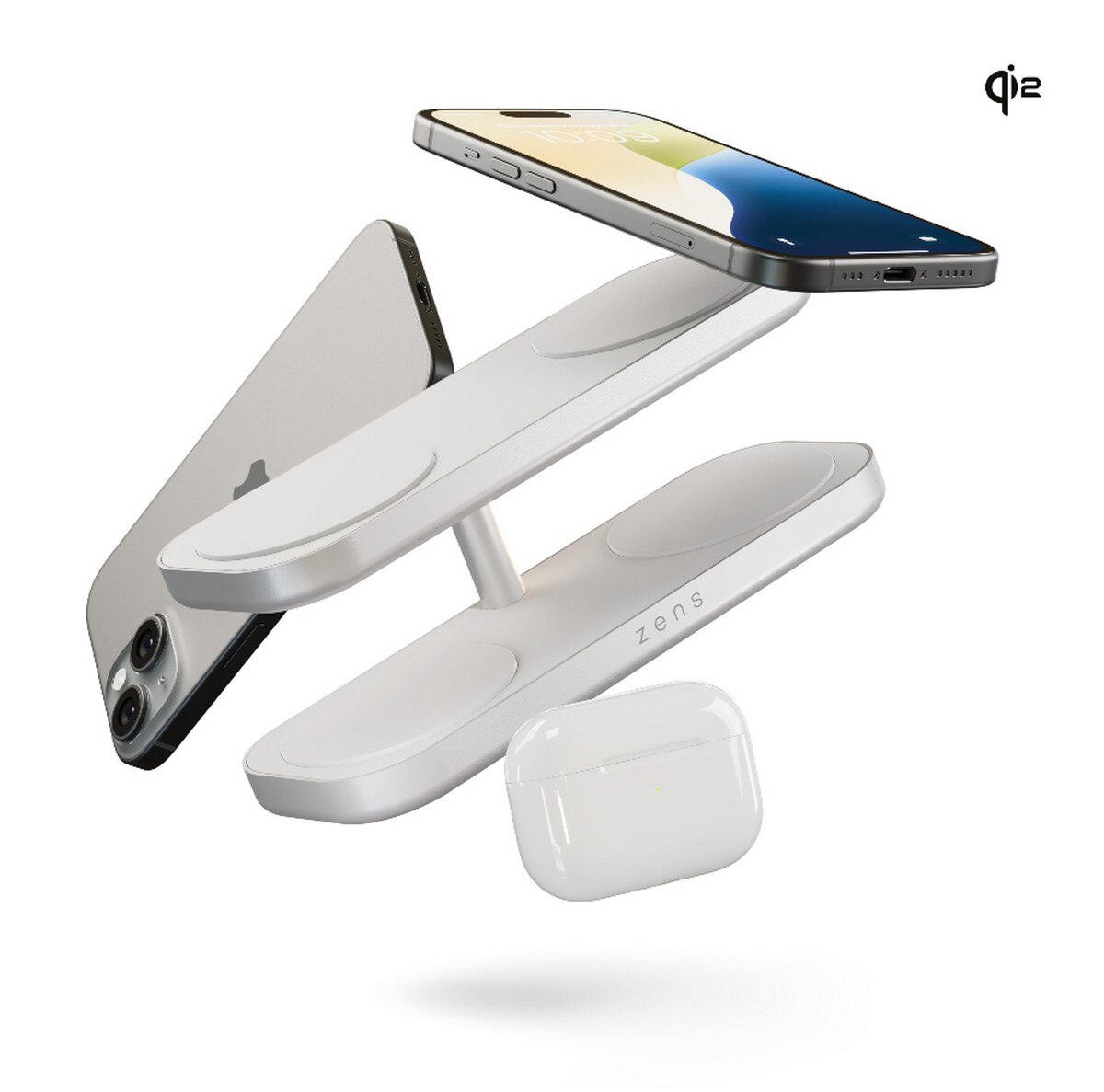 Suporte de Carregamento Sem Fios Otterbox ZensQuattro Pro 4 - Branco 4
