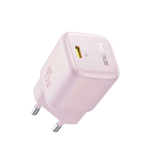 Imagem 0 de Carregador Baseus PicoGo GaN Fast Charger Ultra-Mini 45W USB-C - Rosa
