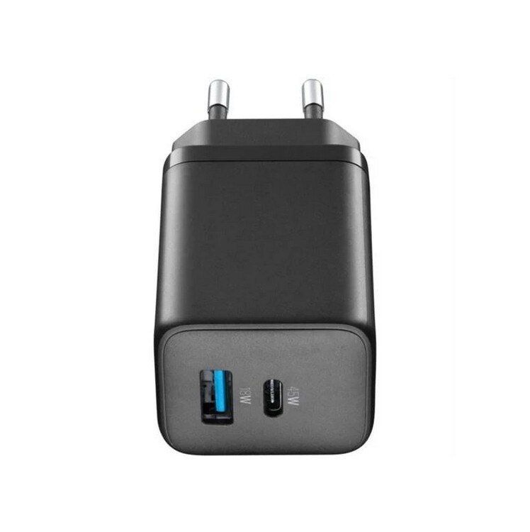 Carregador Cellular Line GaN USB+ USB-C Multipower Micro 45W - Preto Preto-4