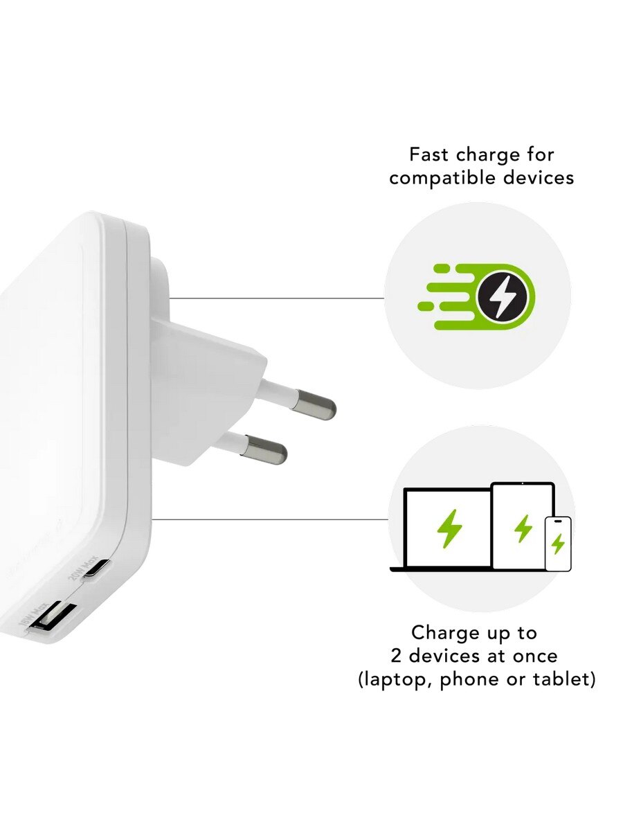 Carregador Fino Dbramante Slim Charger USB-C 20W+18W-A 3
