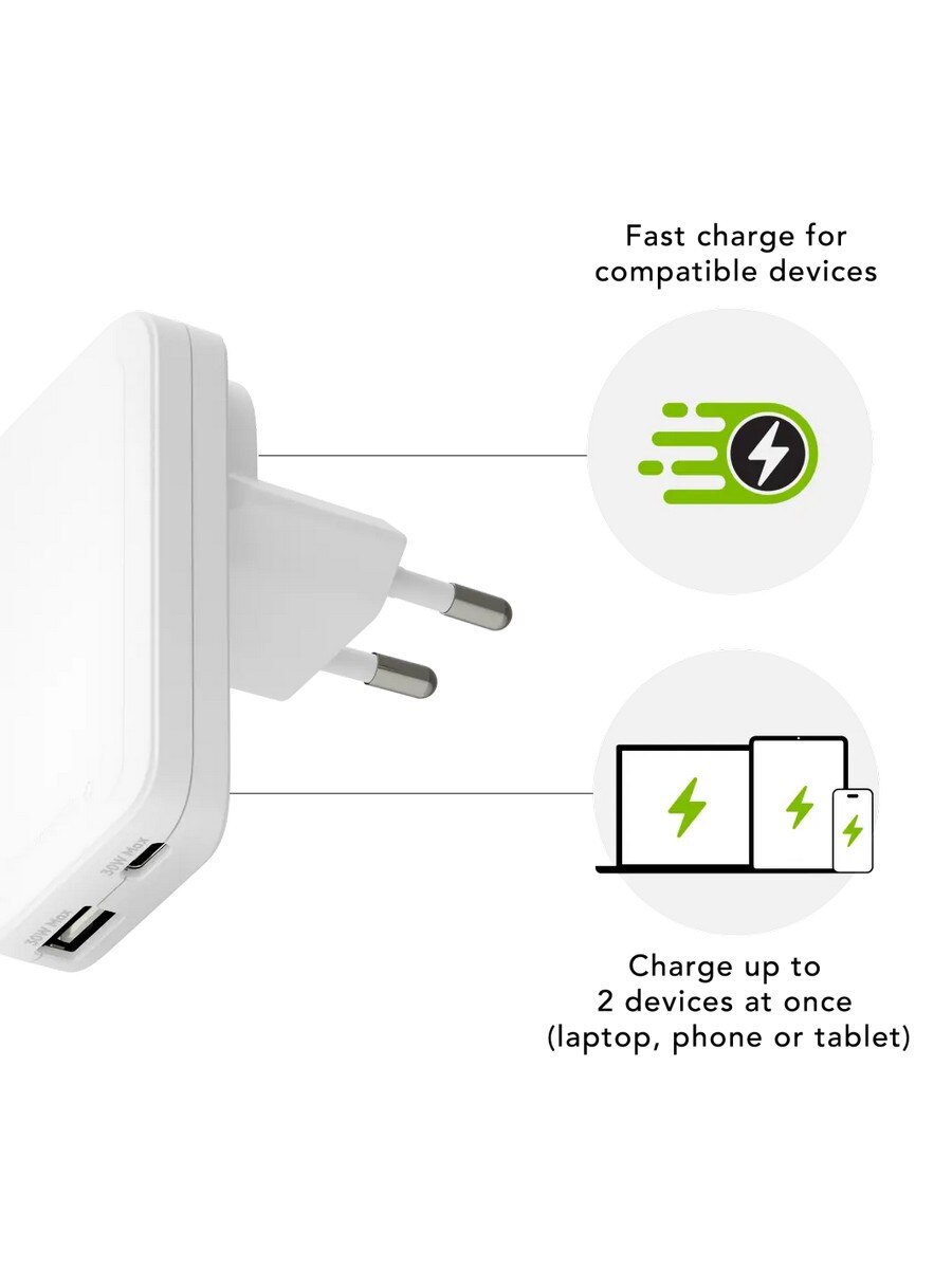 Carregador Fino Dbramante Slim Charger USB-C 30W+30W-A 3
