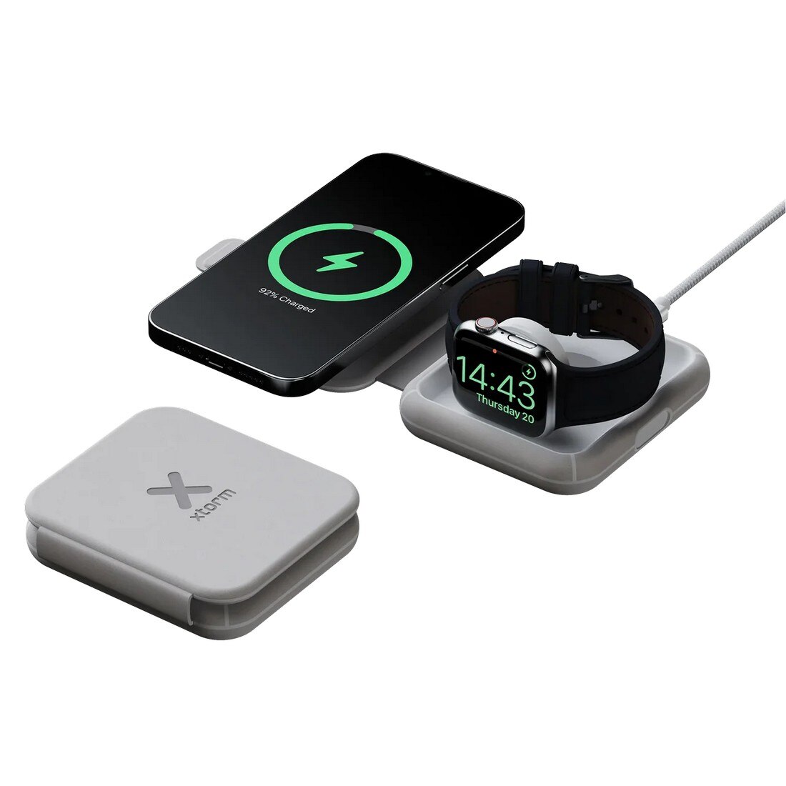 Carregador de Viagem Xtorm Wireless 2 em 1  - Cinzento Cinzento-2