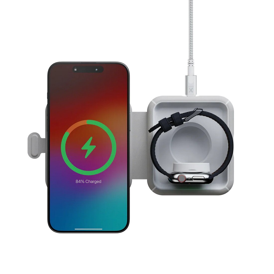 Carregador de Viagem Xtorm Wireless 2 em 1  - Cinzento Cinzento-4
