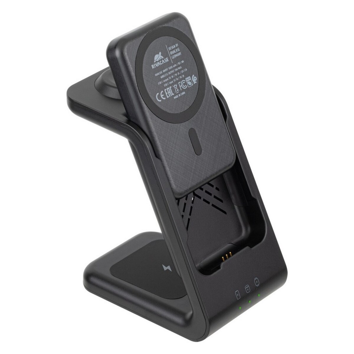 Carregador Rivacase MagSafe Qi Wireless 15W QC/PD20W Bateria Portátil 3 em 1 de 5000 mAh 7