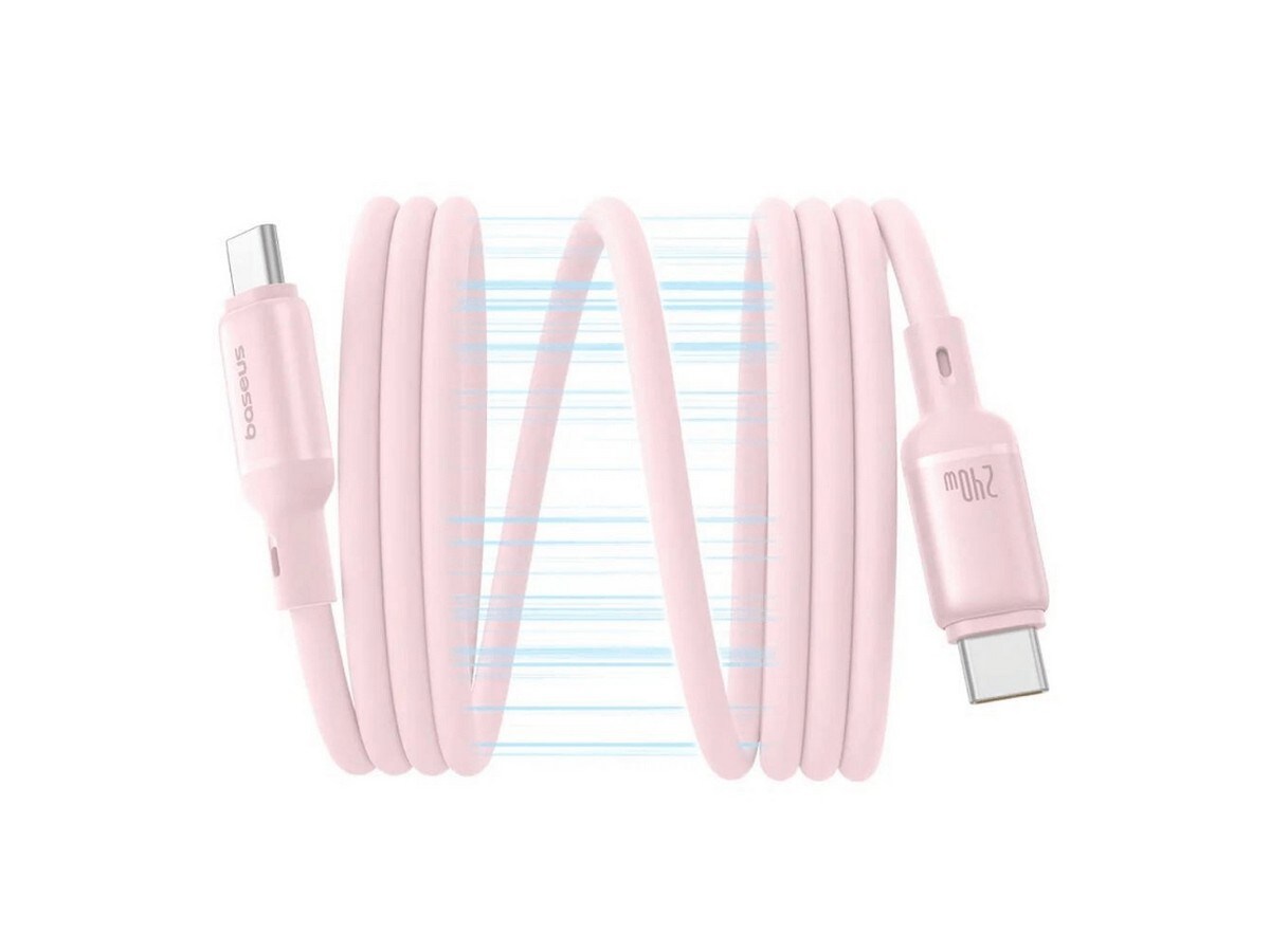 Cabo Magnético Baseus Picogo USB-C para USB-C 240w 1m - Rosa 1