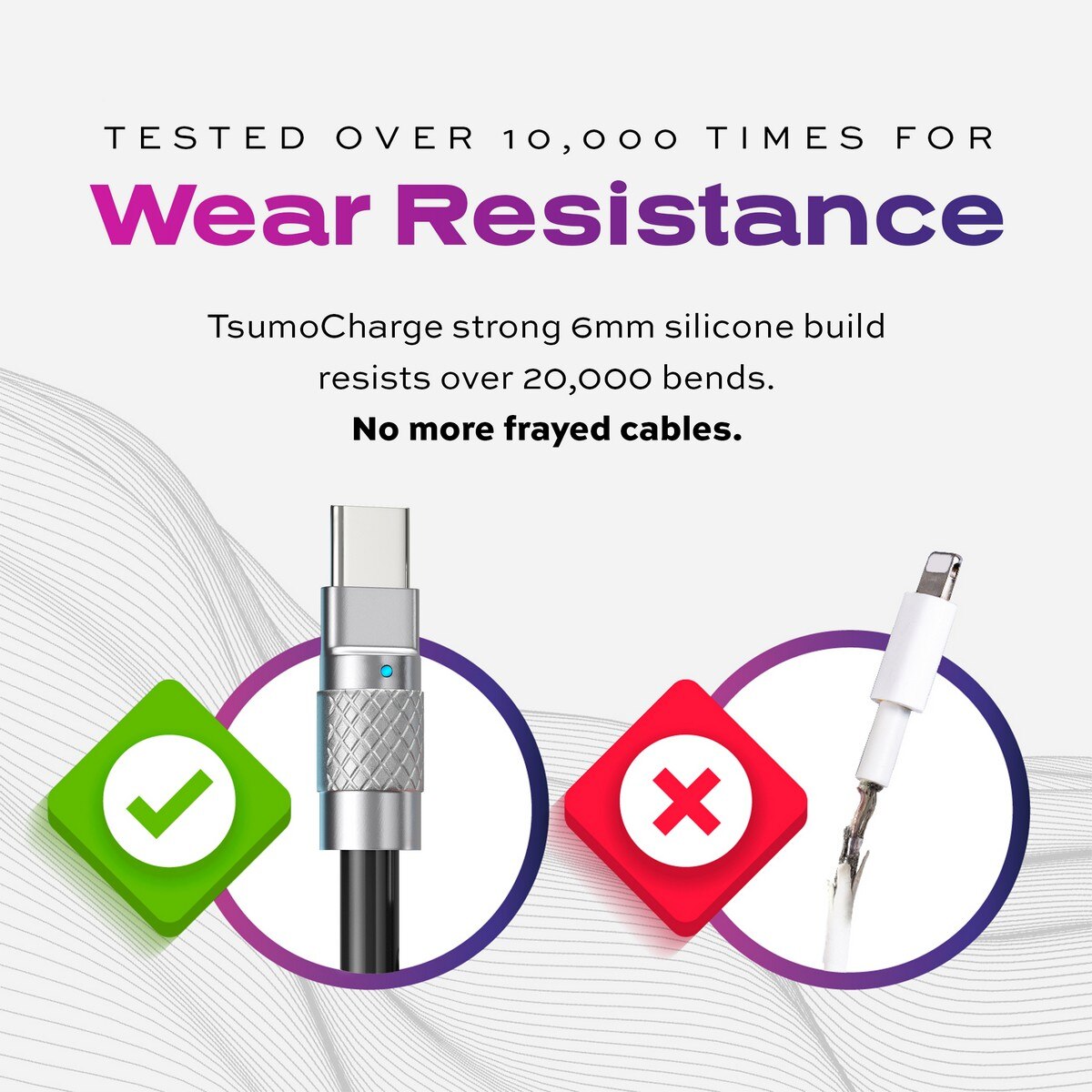 Cabo TsumoCharge Statik USB-C Silicone para USB-C de 100W e de 2 m - Preto Preto-6