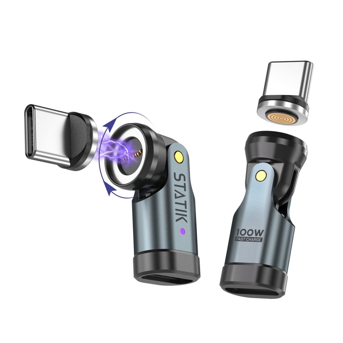 Imagem 0 de Adaptador Statik 360 Pro USB-C de 100 W com Carregamento e Sincronização Magnéticos