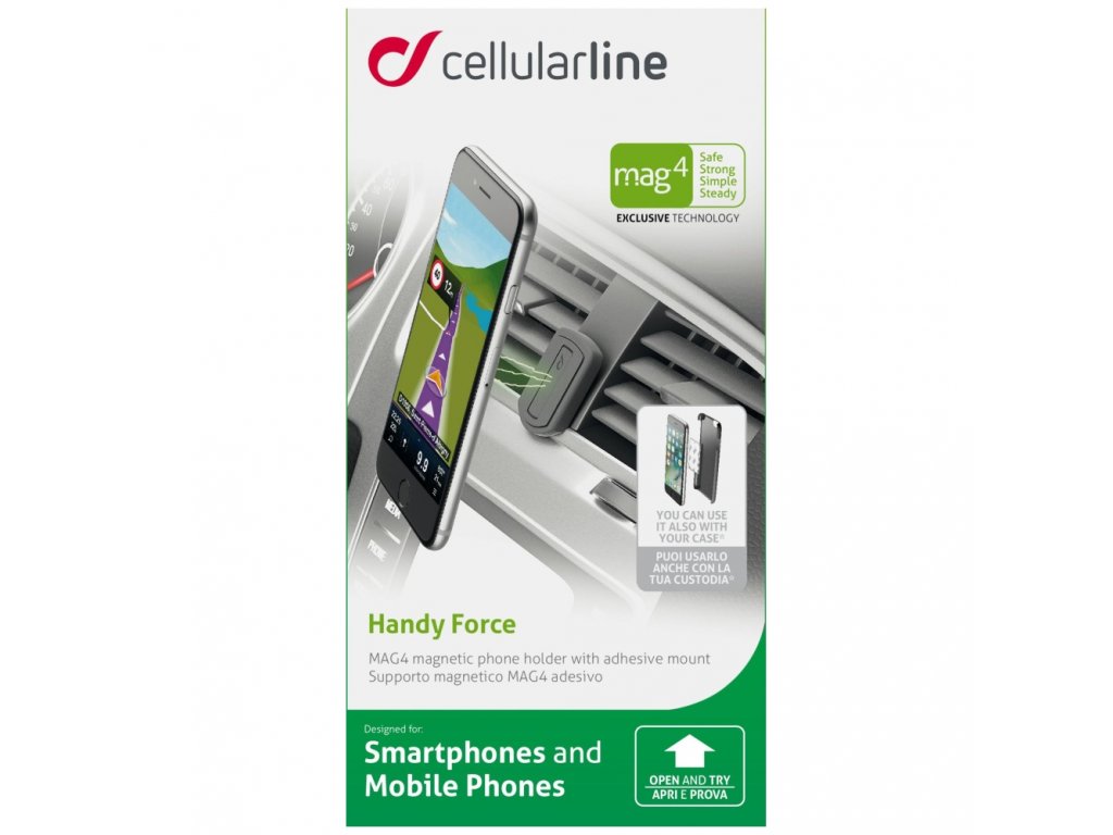 Suporte Magnético para o Carro Touch Fix para Smartphones, Universal Preto-1