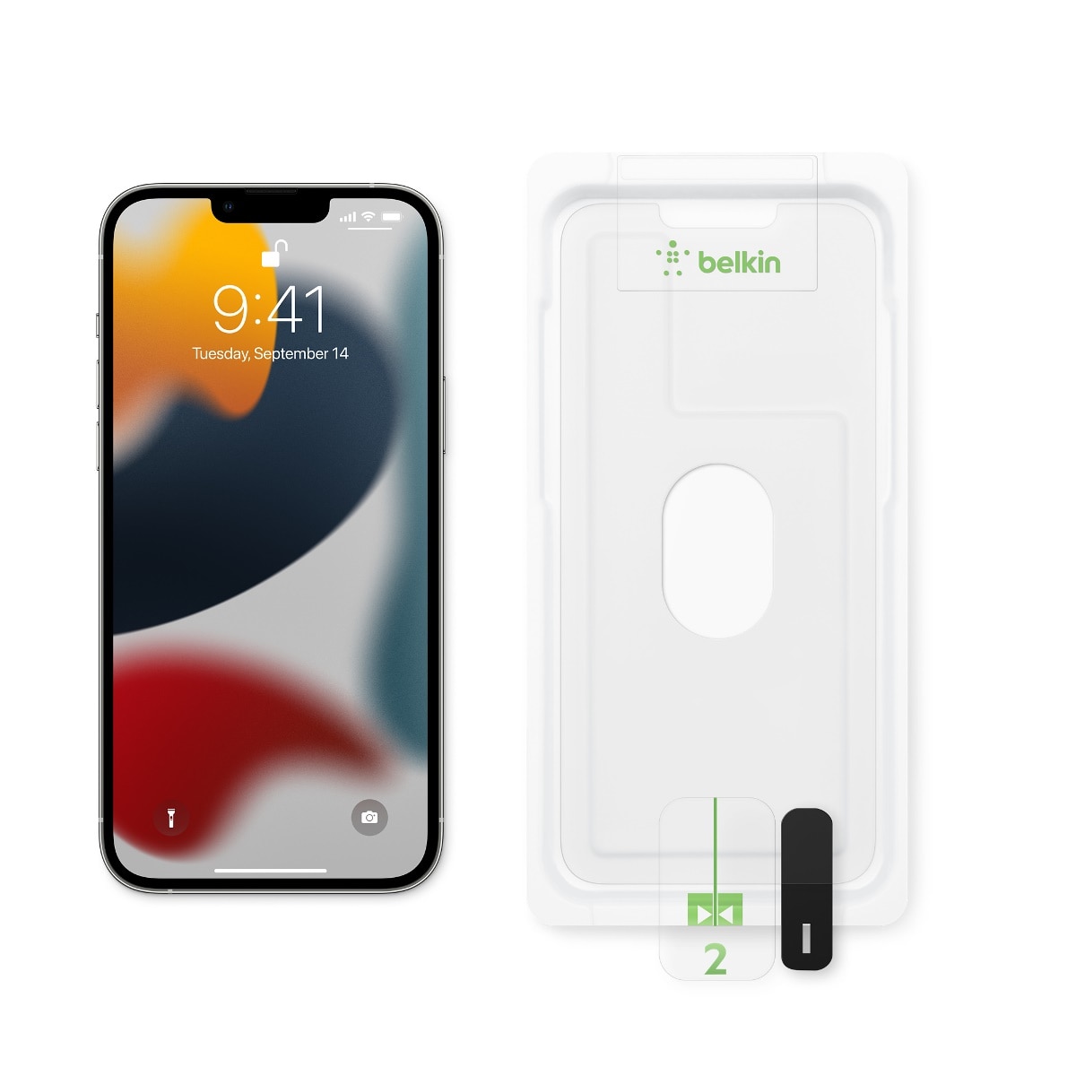 Película de Vidro Belkin Antibacteriana UltraGlass para iPhone 13 Mini Transparente-3
