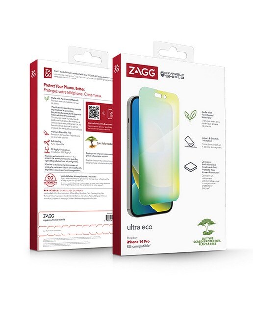Imagem 0 de Película de Vidro Temperado Zagg Invisible Shield FM Ultra Eco iPhone 14 Pro