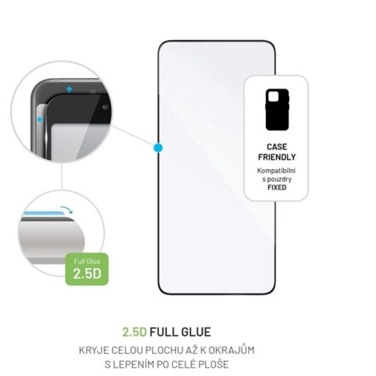 Película de Vidro Fixed 2.5D de Cobertura Completa para Samsung Galaxy S22+ 5G/S23+ 2