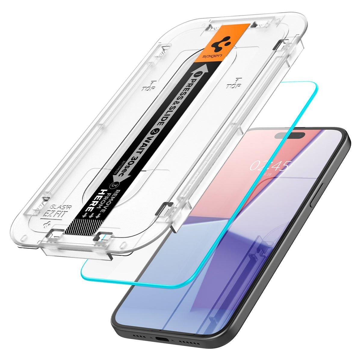 Película de Vidro Temperado Spigen iPhone 15 EZ FIT GLAS.tR (Pack 2) 2