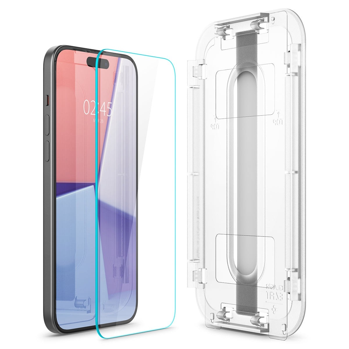 Película de Vidro Temperado Spigen iPhone 15 EZ FIT GLAS.tR (Pack 2) 3