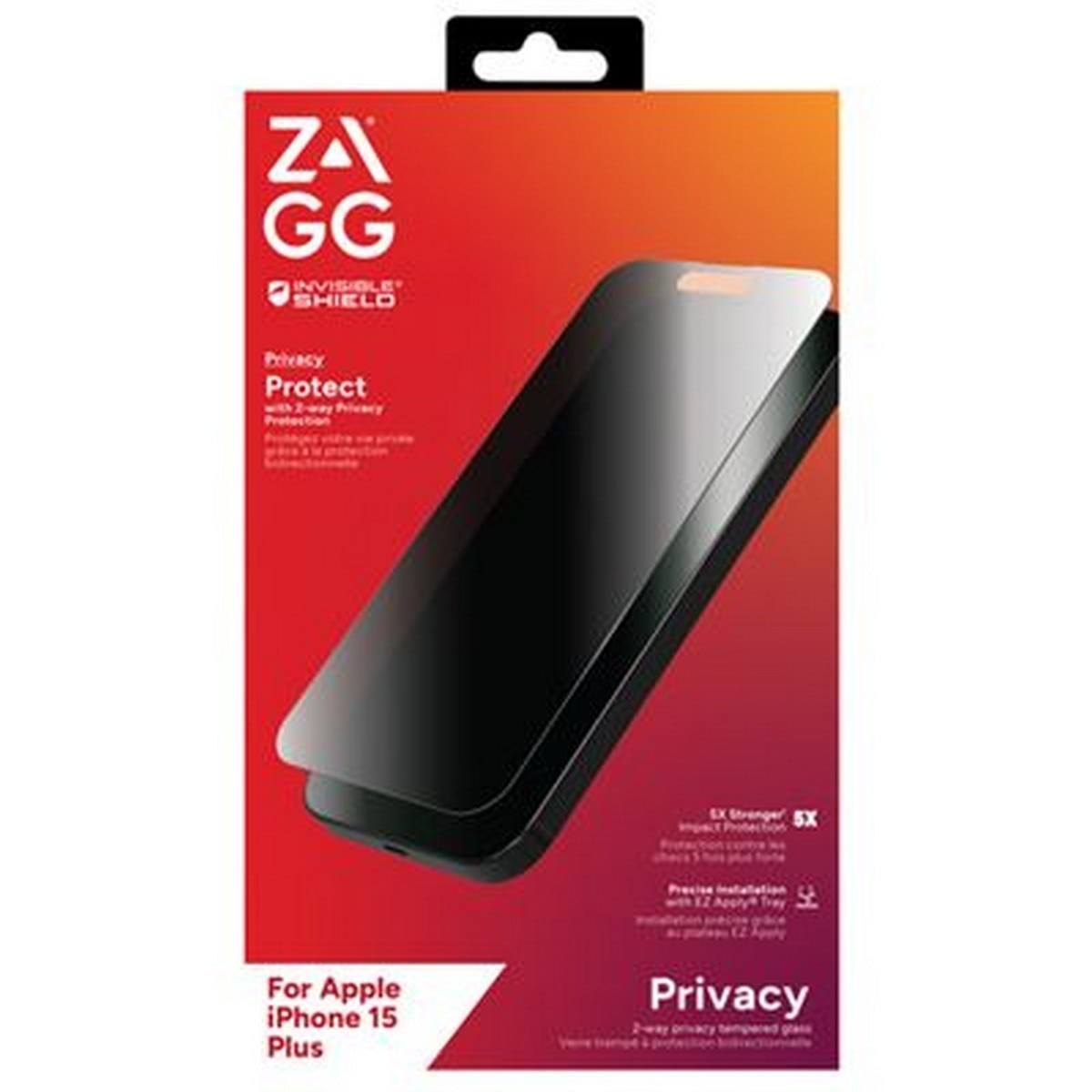 Película para Ecrã ZAGG InvisibleShield Glass Elite Privacy para iPhone 15 Plus 4