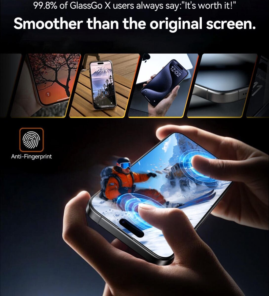 Película de Vidro Torras para iPhone 16 Pro 5