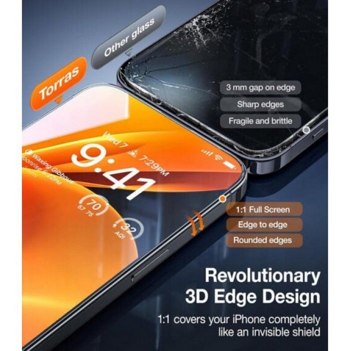 Película de Vidro Torras para iPhone 16 Pro Max 3
