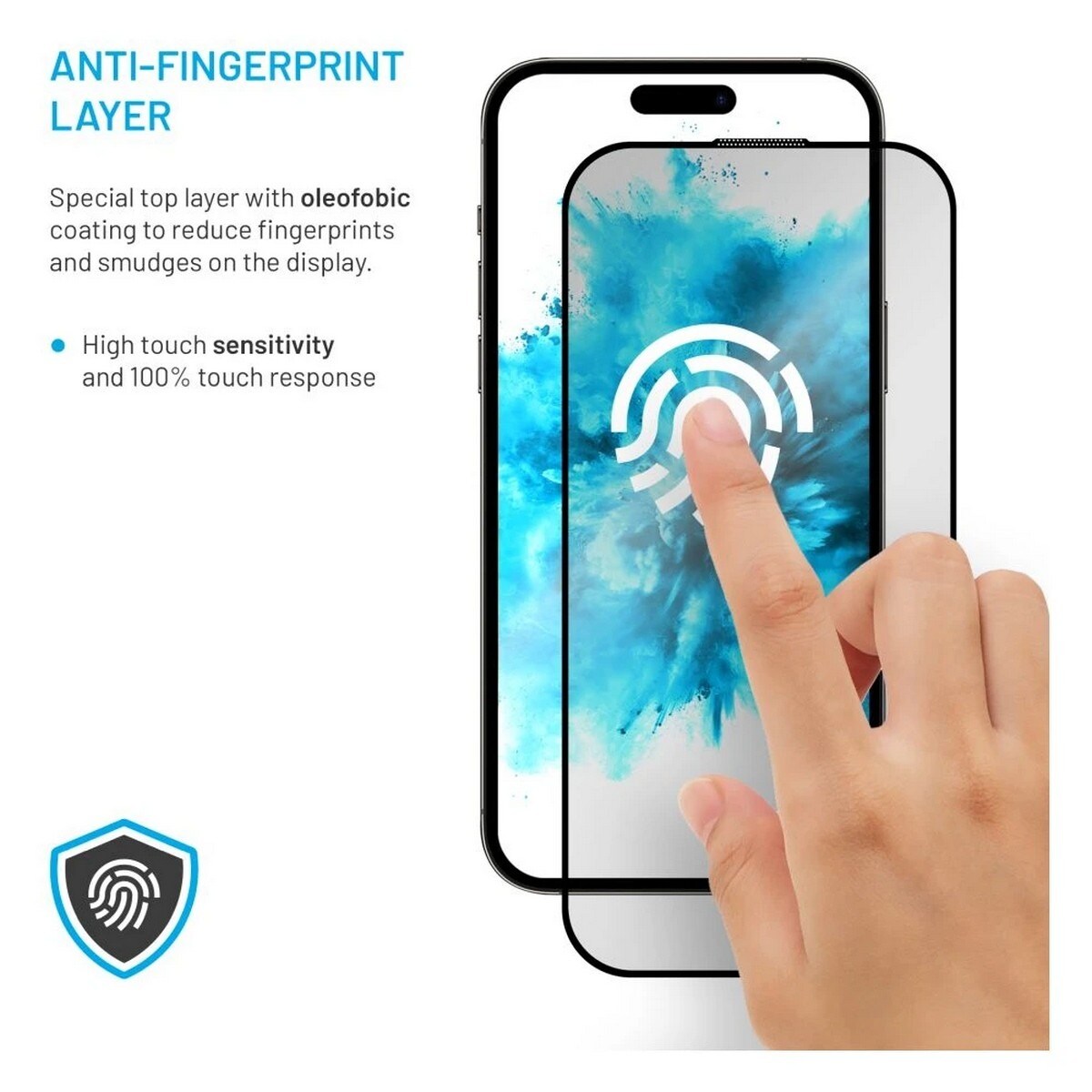 Película de Proteção de Vidro Temperado Fixed Privacy para iPhone 16/15 Plus 6